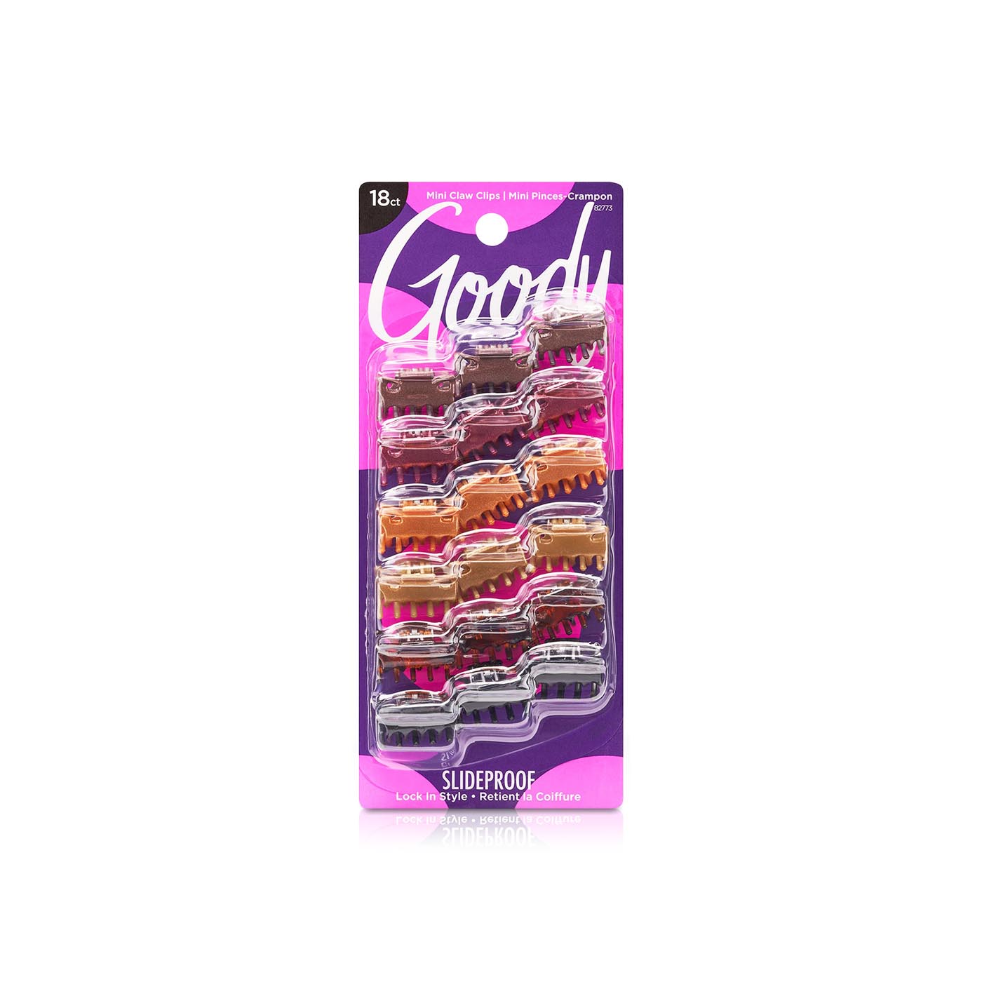 Goody Mini Claw Clips Brunette x 18