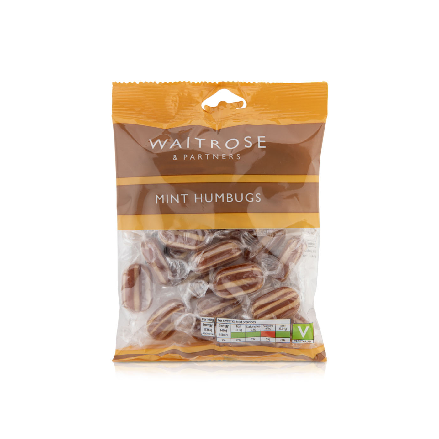Waitrose Mint Humbugs 225g