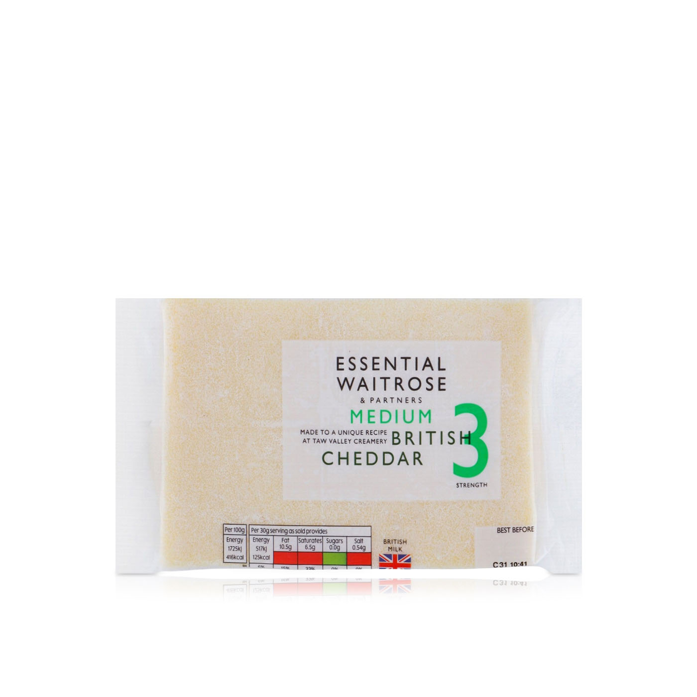Waitrose Essential Medium British Cheddar Strength 3 350g