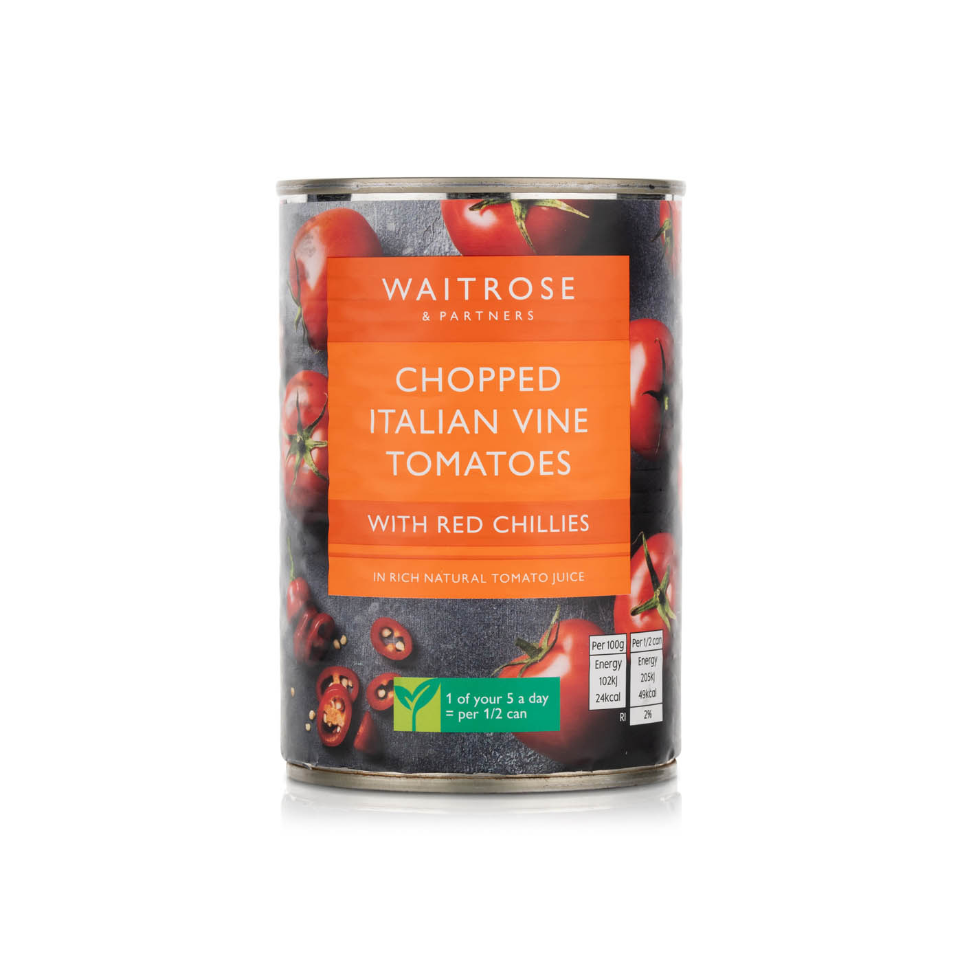 Waitrose Chopped Tomatoes with Chillies 400g