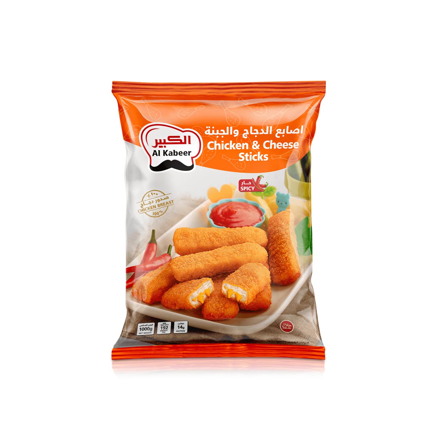 Al Kabeer Chicken and Cheese Sticks Spicy 1kg
