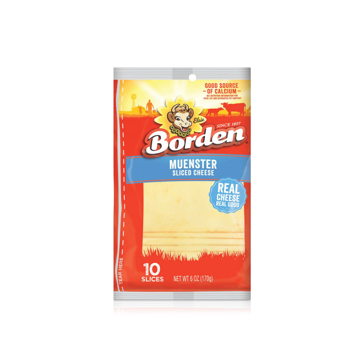 Borden Muenster Cheese Slices 170g