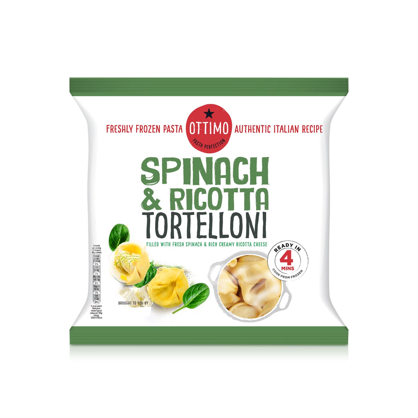Ottimo Spinach and Ricotta Tortelloni 300g