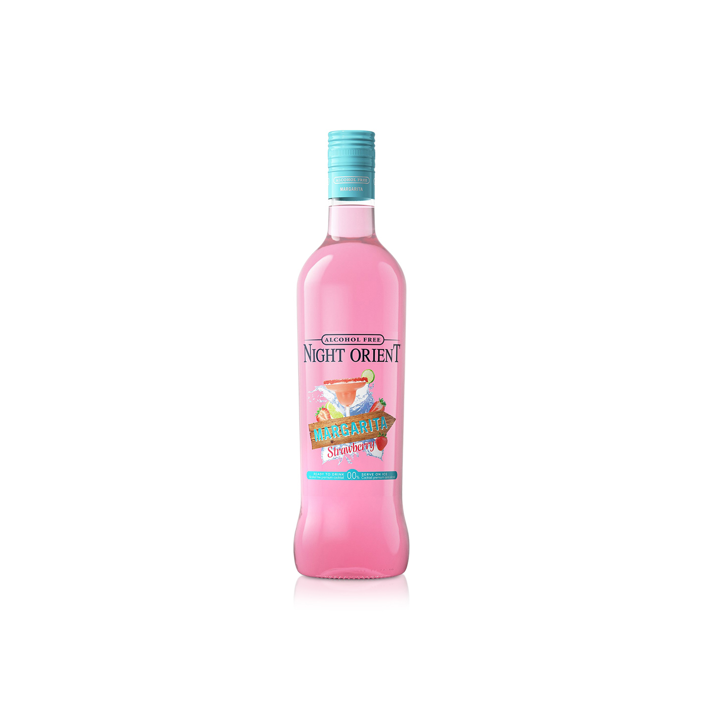 Night Orient Strawberry Margarita Non-Alcoholic Cocktail Drink 750ml
