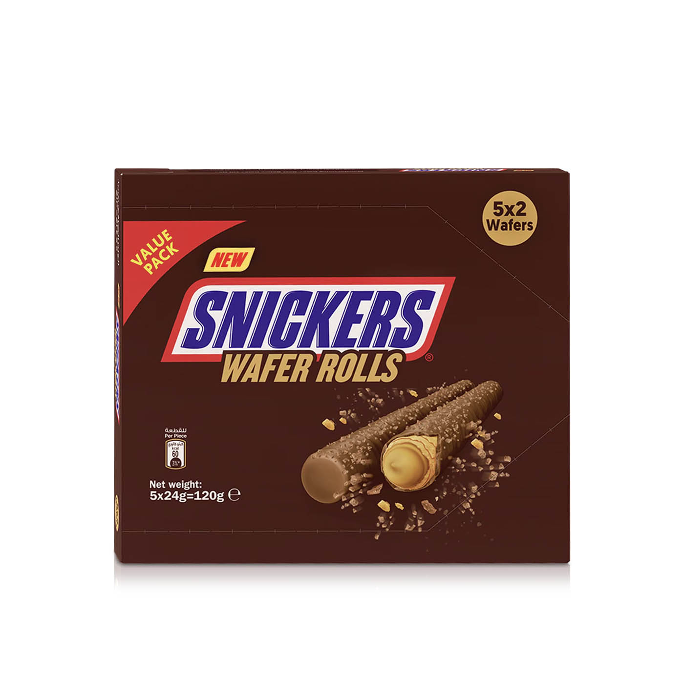 Snickers Peanut Wafer Rolls x 5 24g