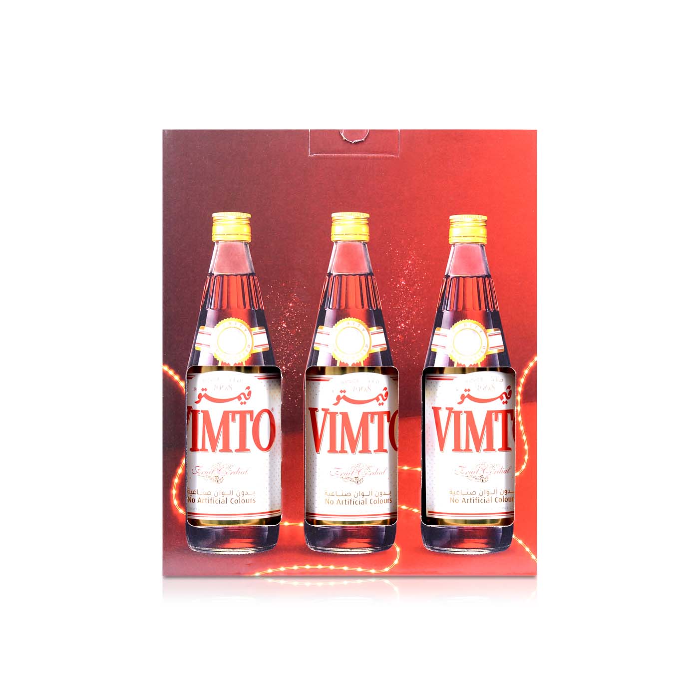 Vimto Fruit Cordial 710ml x 3 + Free Glass Tray