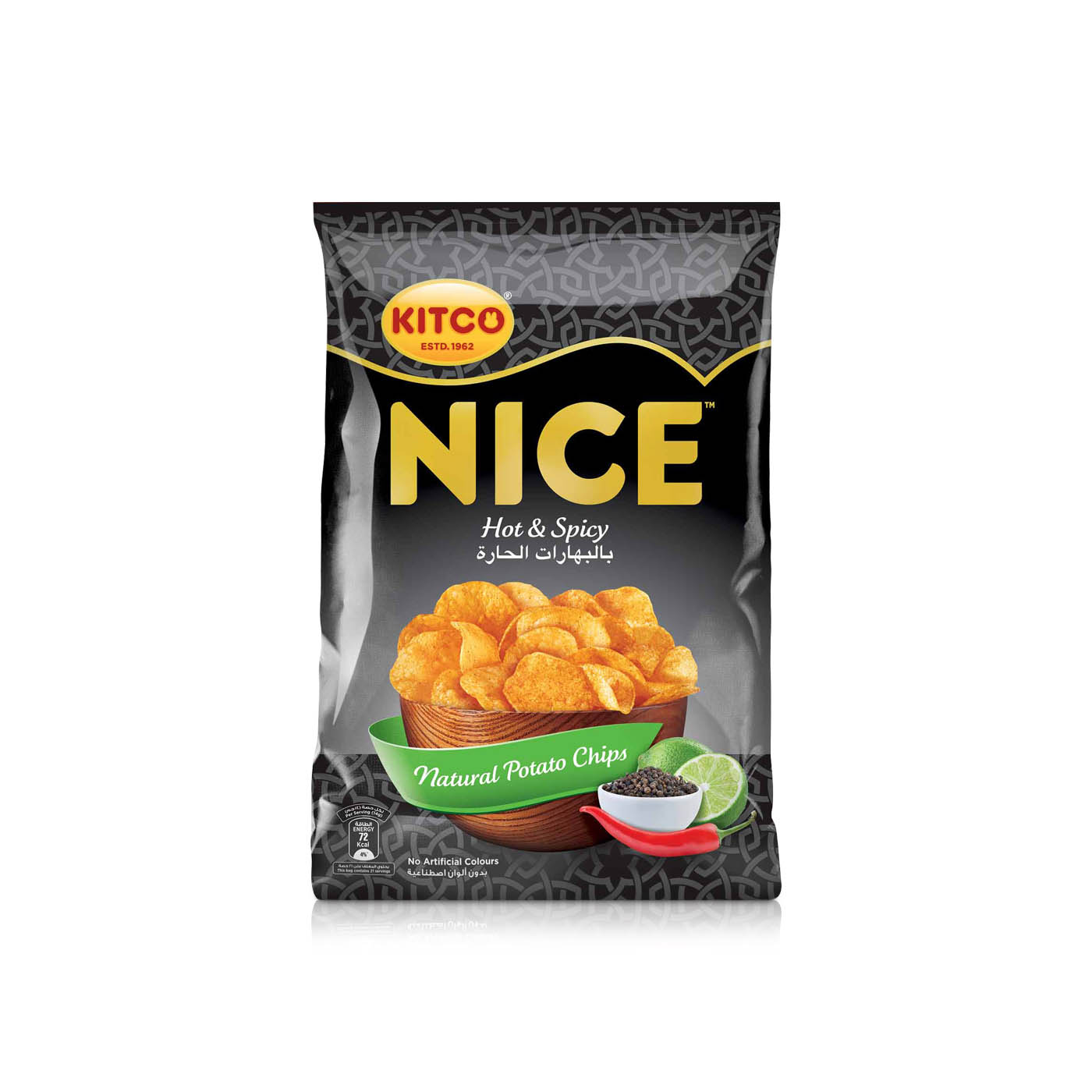 Kitco Nice Hot and Spicy Natural Potato Chips 21g