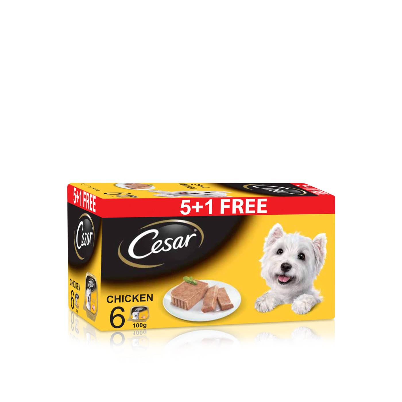 Cesar Dog Food Chicken 100g 5+1 Free