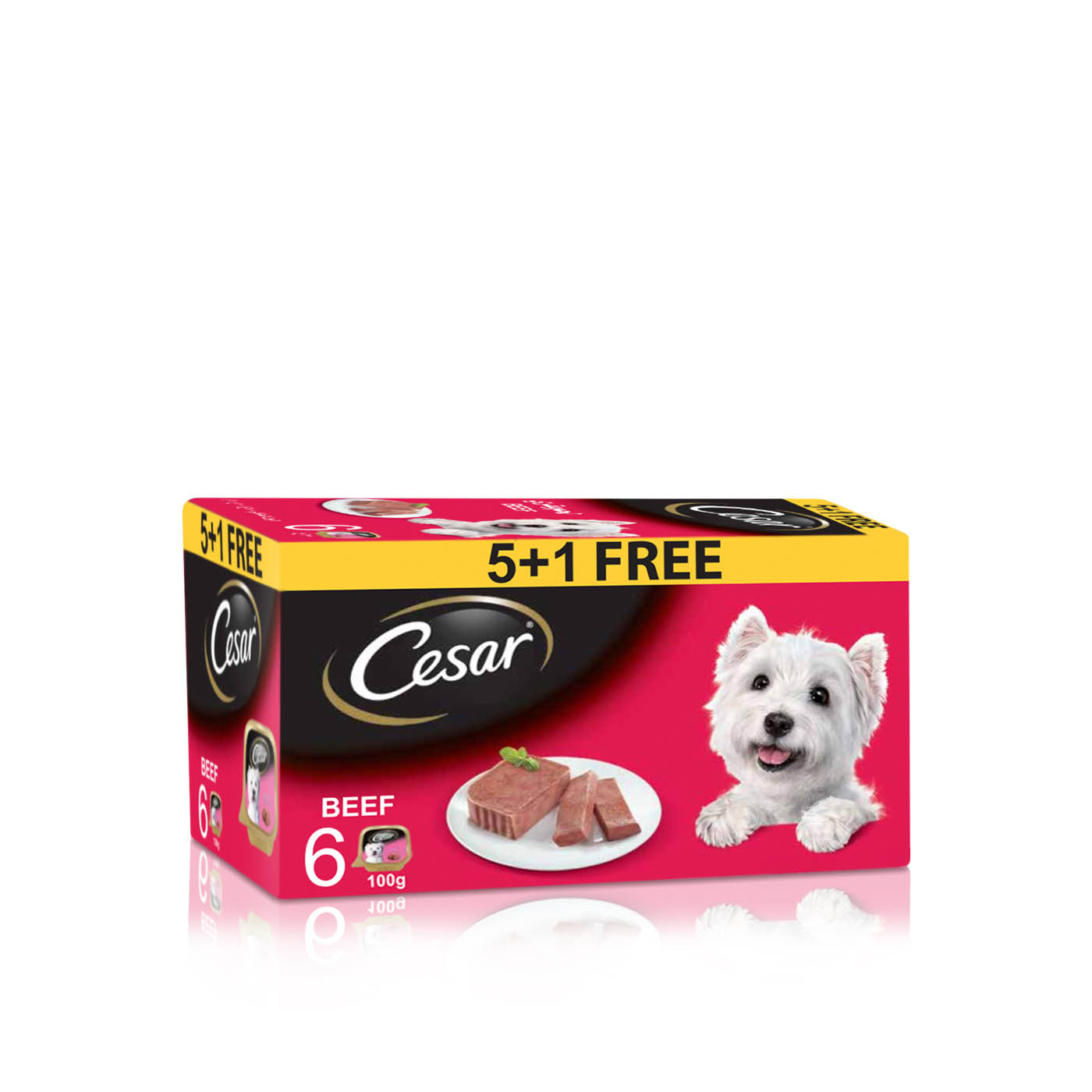 Cesar Dog Food Beef 100g 5+1 Free