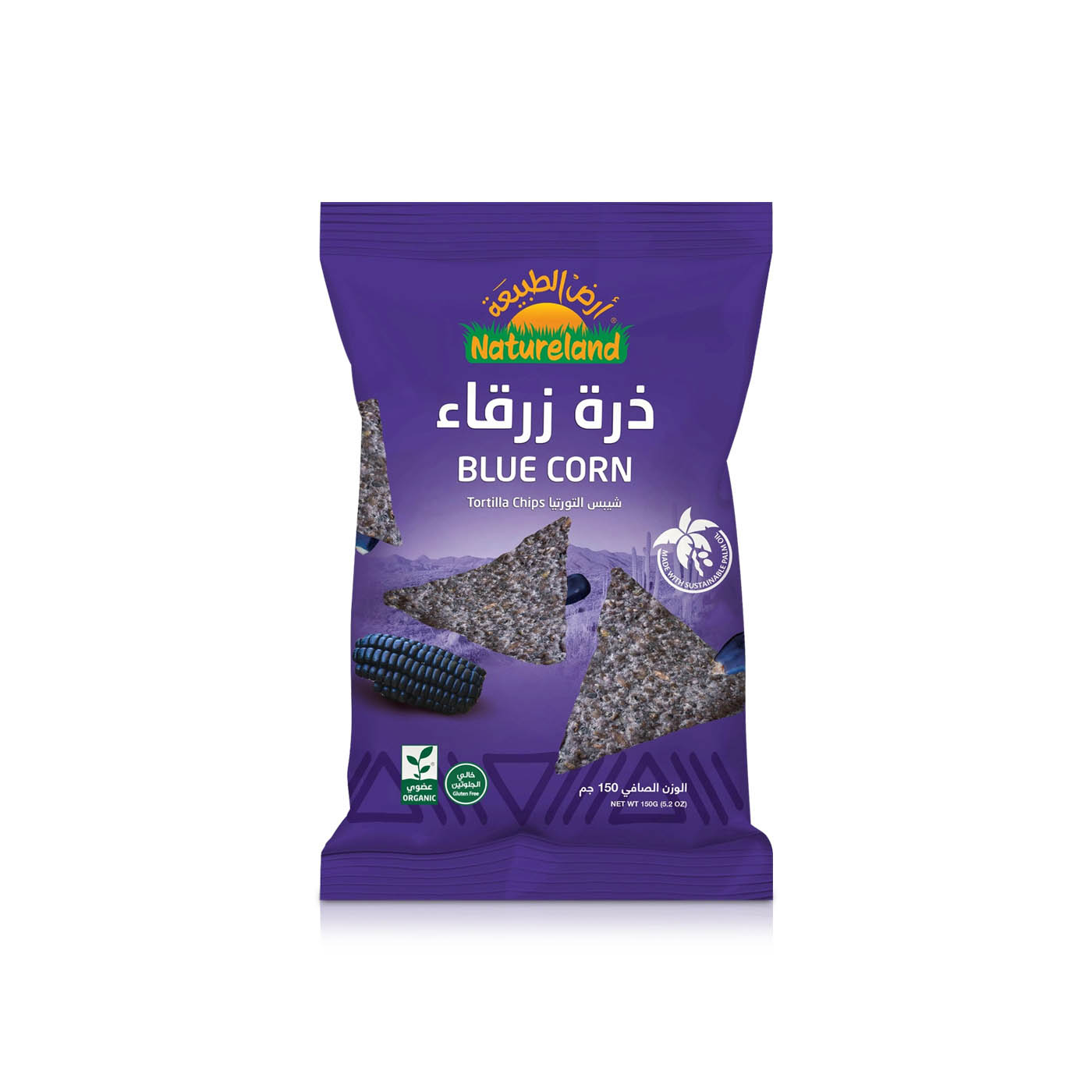 Natureland Blue Corn Tortilla Chips 45g
