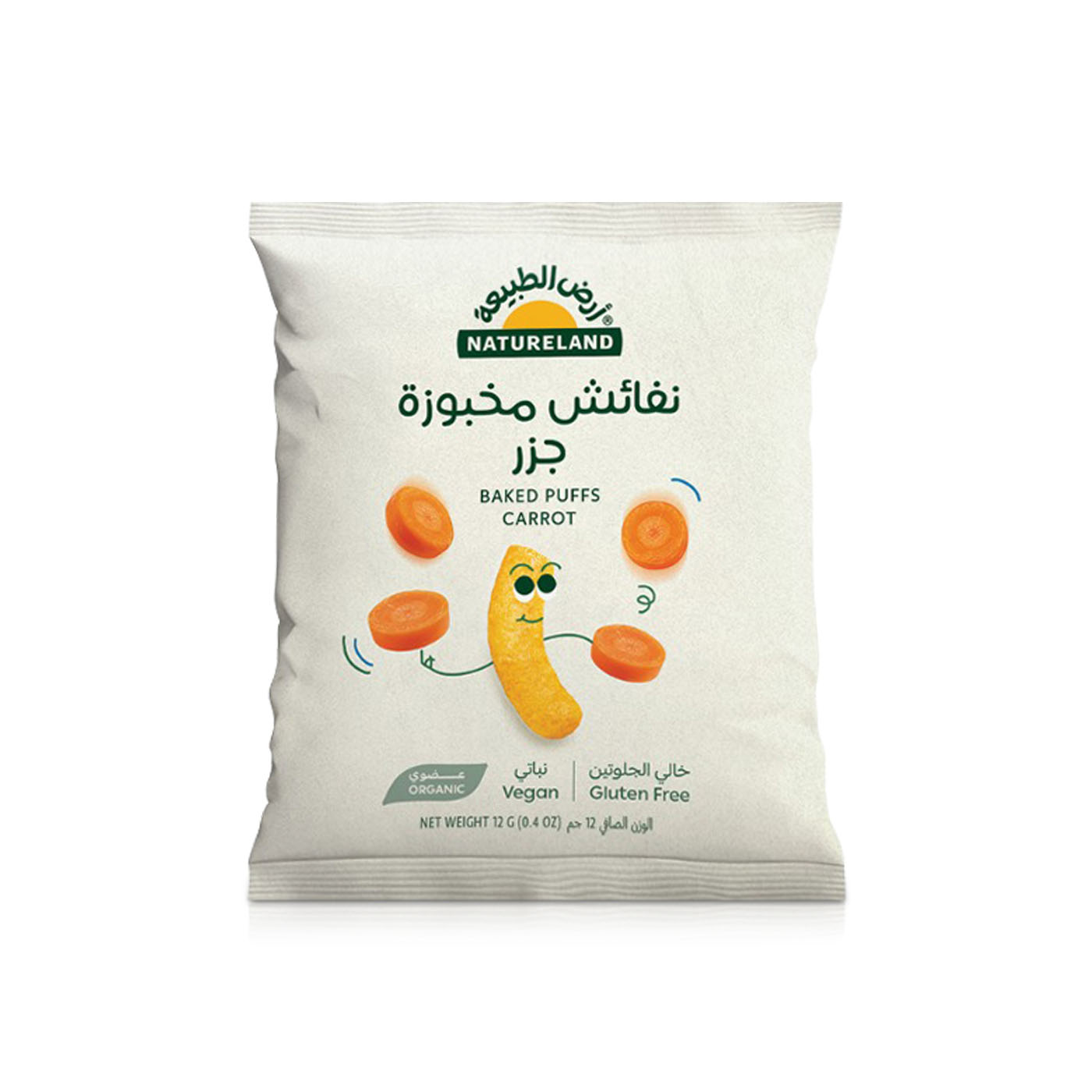 Natureland Carrot Baked Puffs 12g