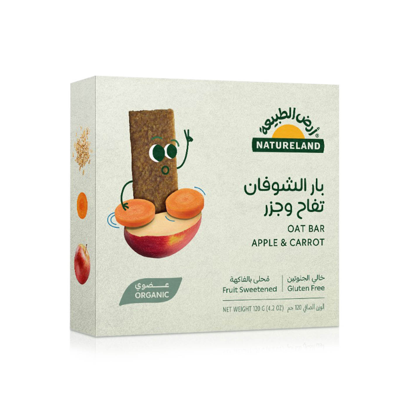 Natureland Apple Carrot Oat Bars 20g x 6