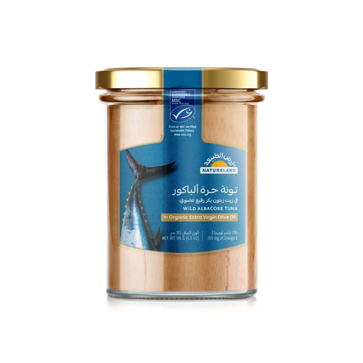 Natureland Wild Albacore Tuna in Organic Extra Virgin Olive Oil 195g