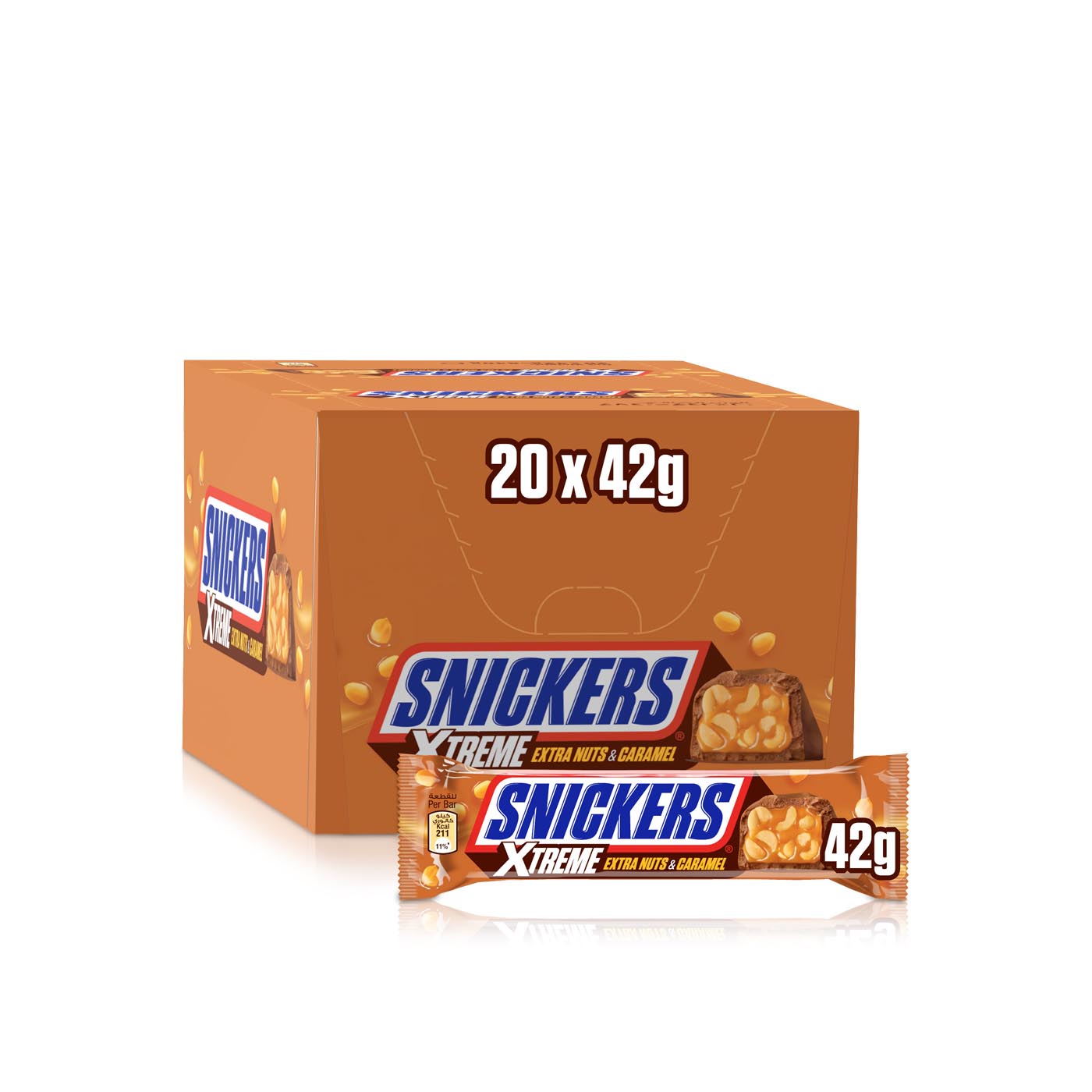 Snickers Xtreme Extra Nuts and Caramel Bar 42g