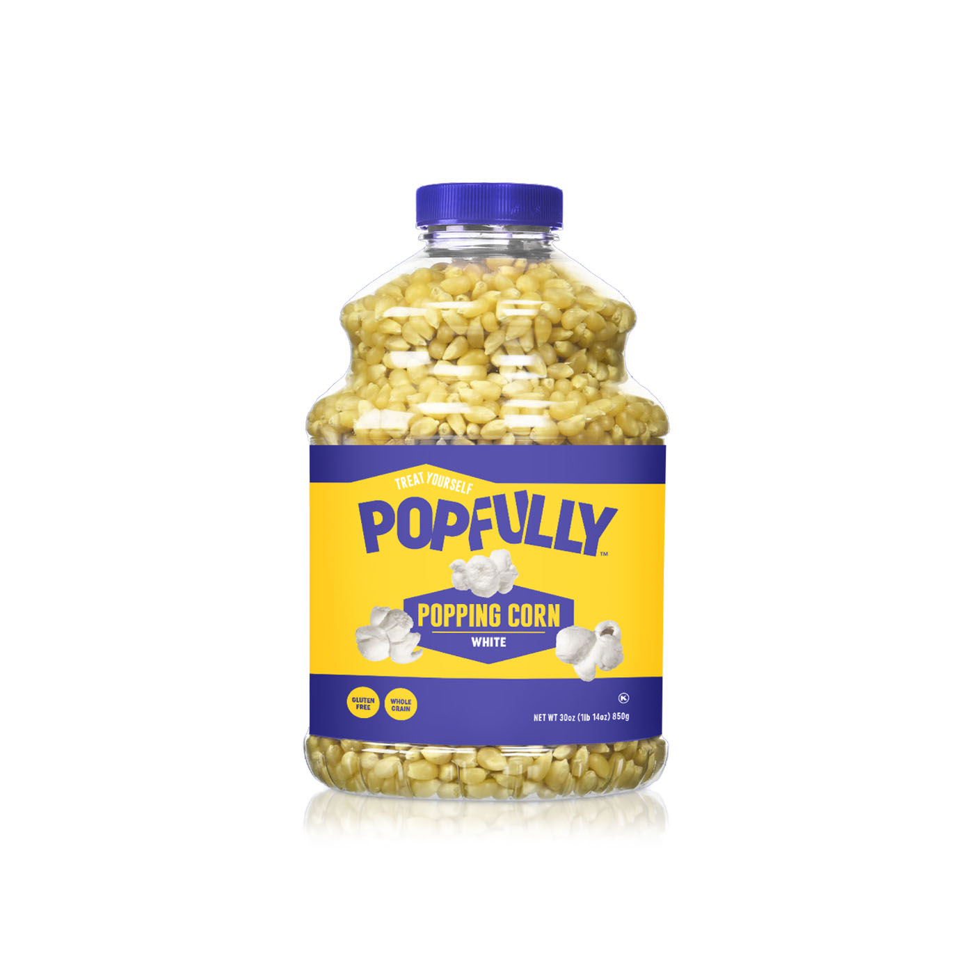 Popfully White Popcorn 850g