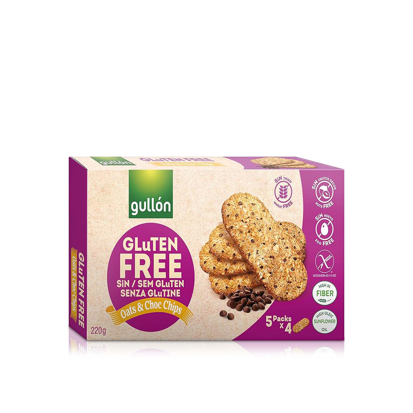 Gullon Gluten-Free Oat and Chocolate Chips Biscuits 220g
