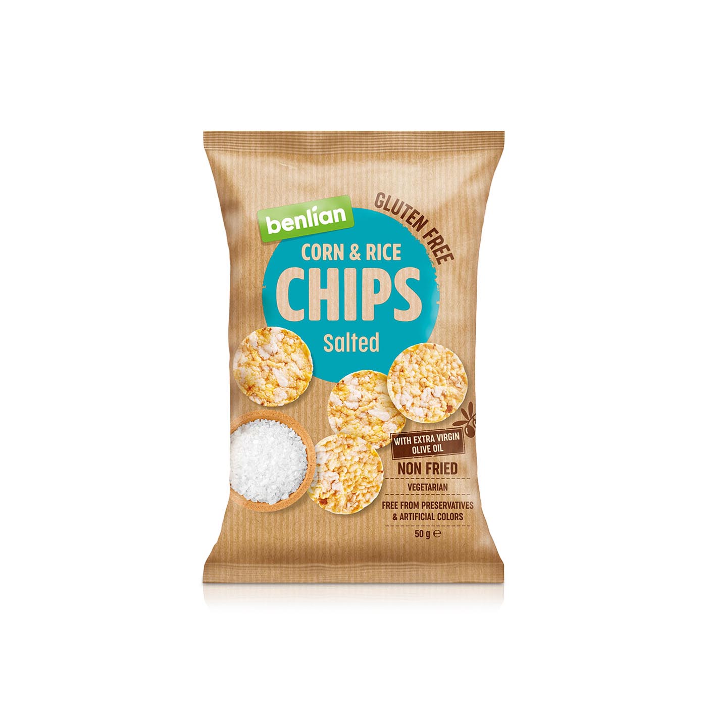 Benlian Salted Corn and Rice Chips 50g