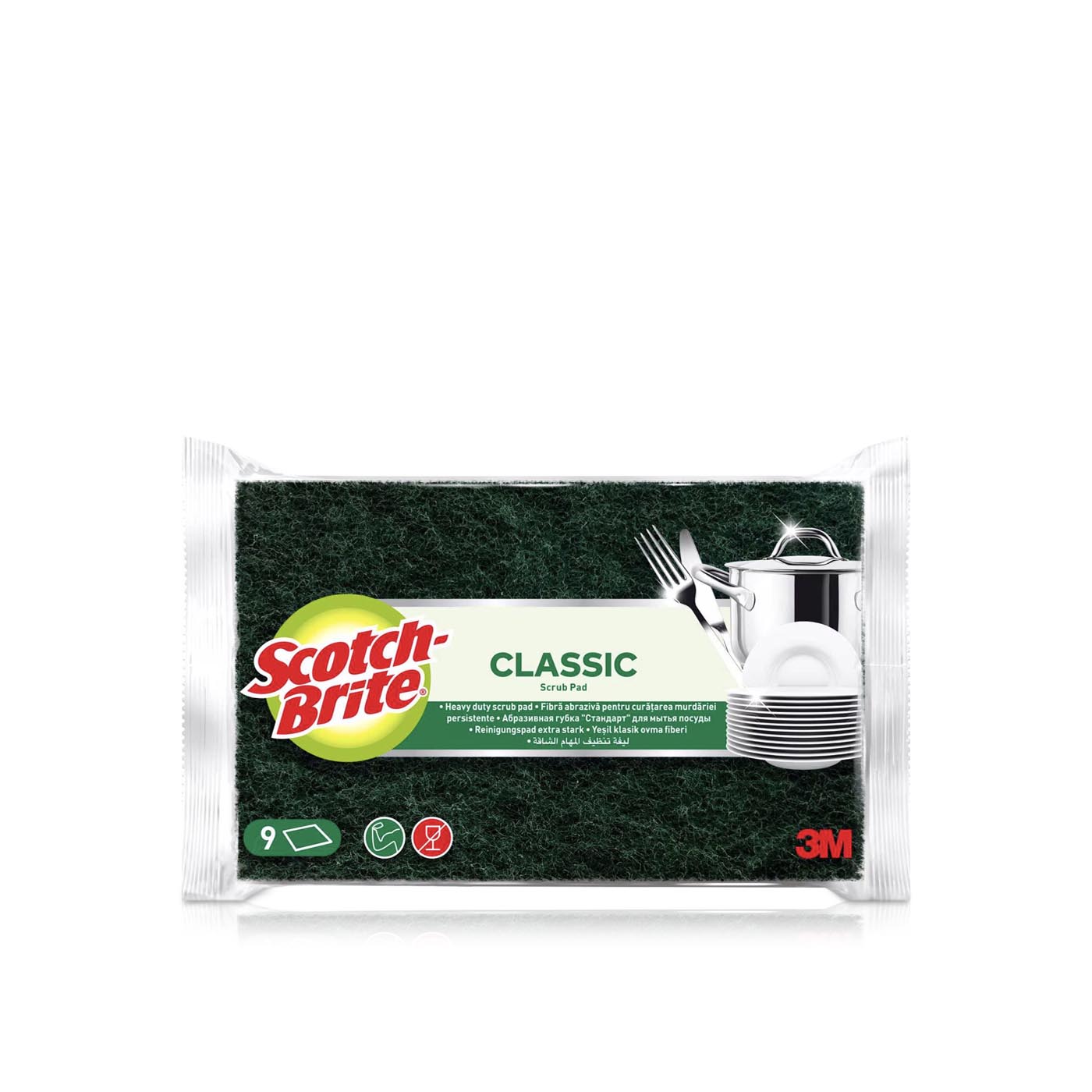 Scotch-Brite Classic Scrub Pad x 9
