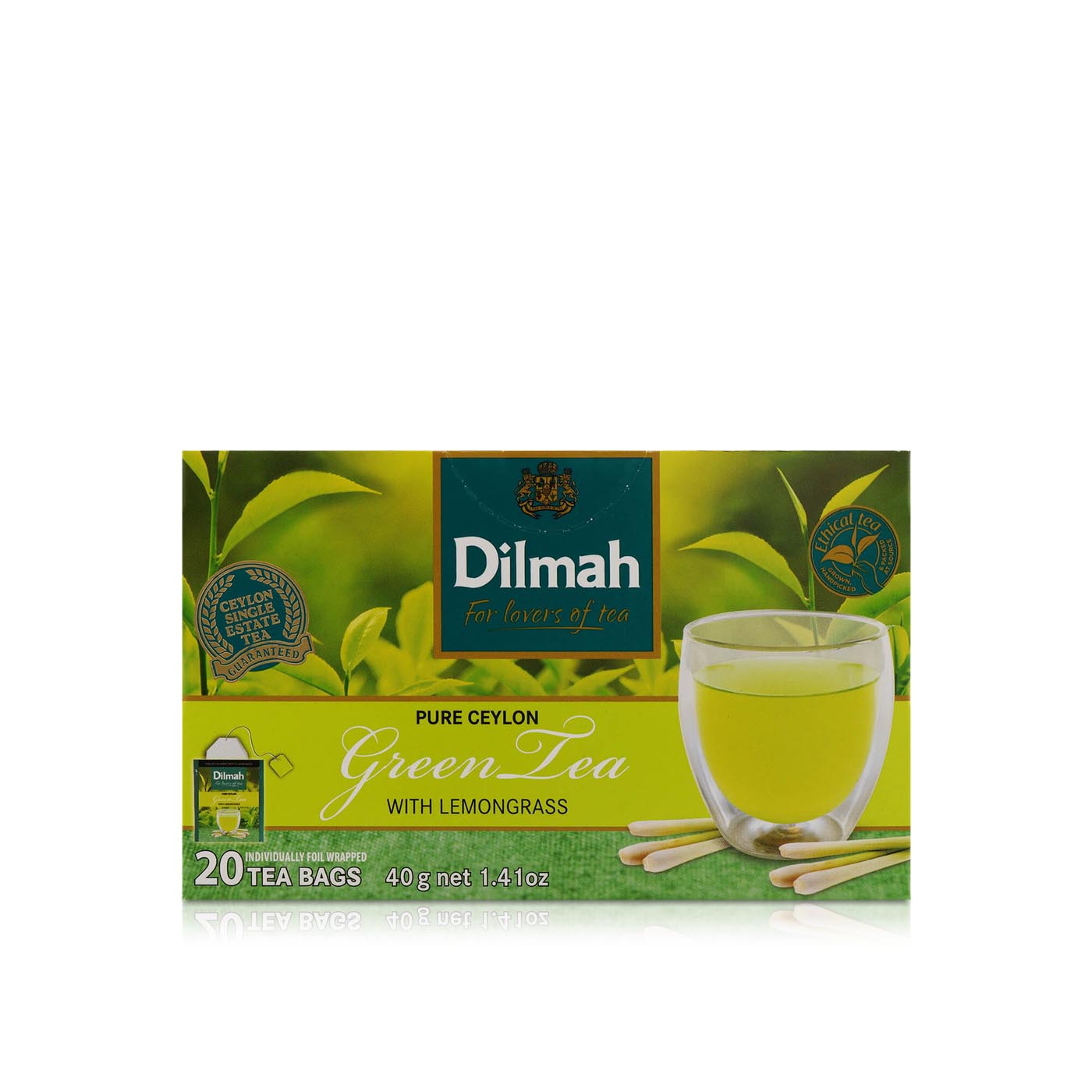 Dilmah Green Tea Lemongrass 20 Bags