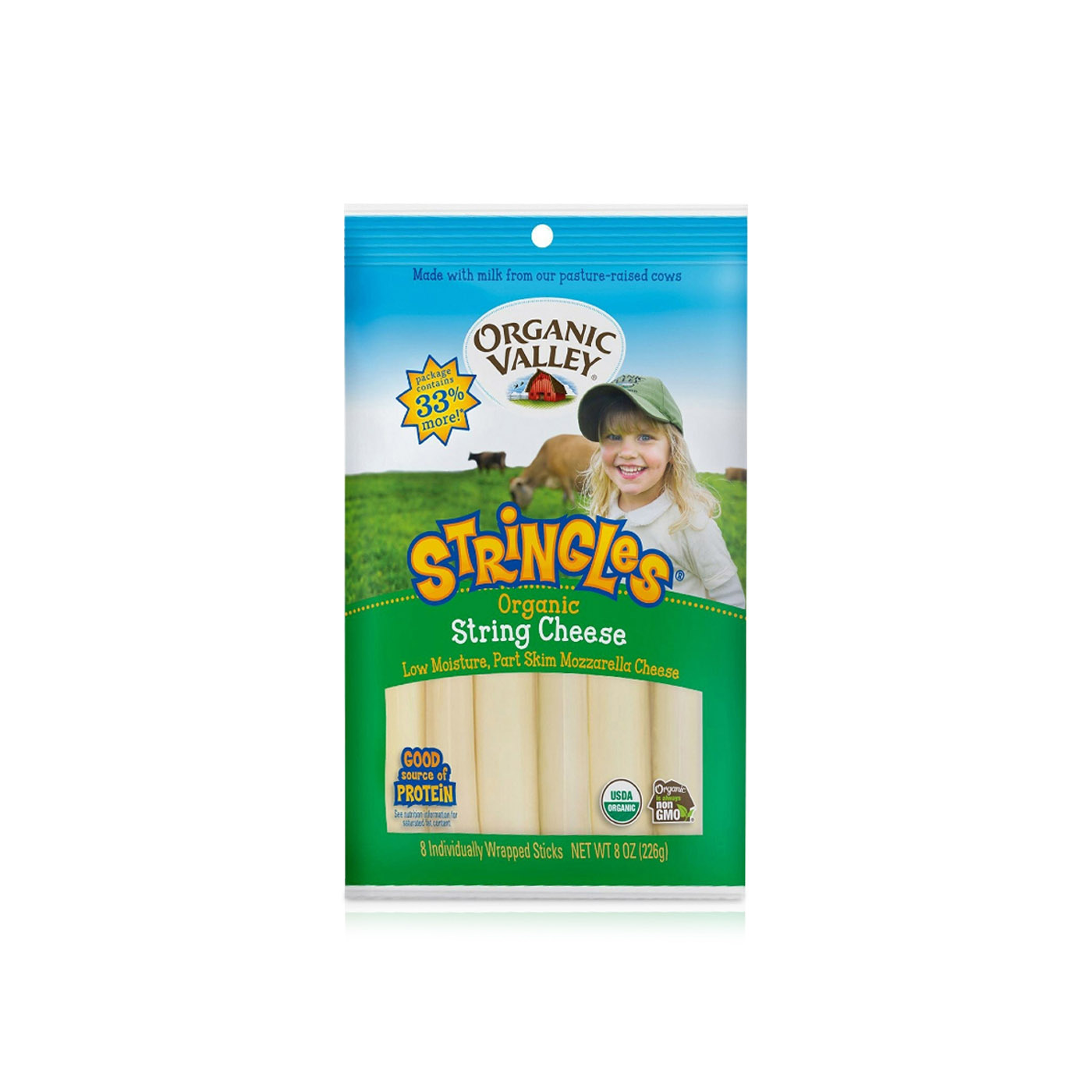 Organic Valley Stringles Organic String Cheese 227g