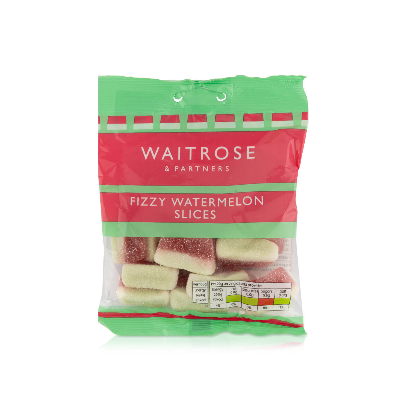 Waitrose Fizzy Watermelon Jelly Slices 65g