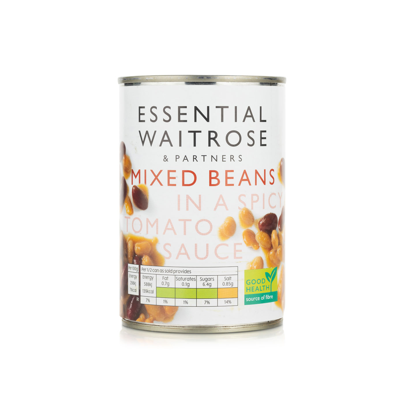 Waitrose Essential Mixed Beans in Spicy Tomato Sauce 395g