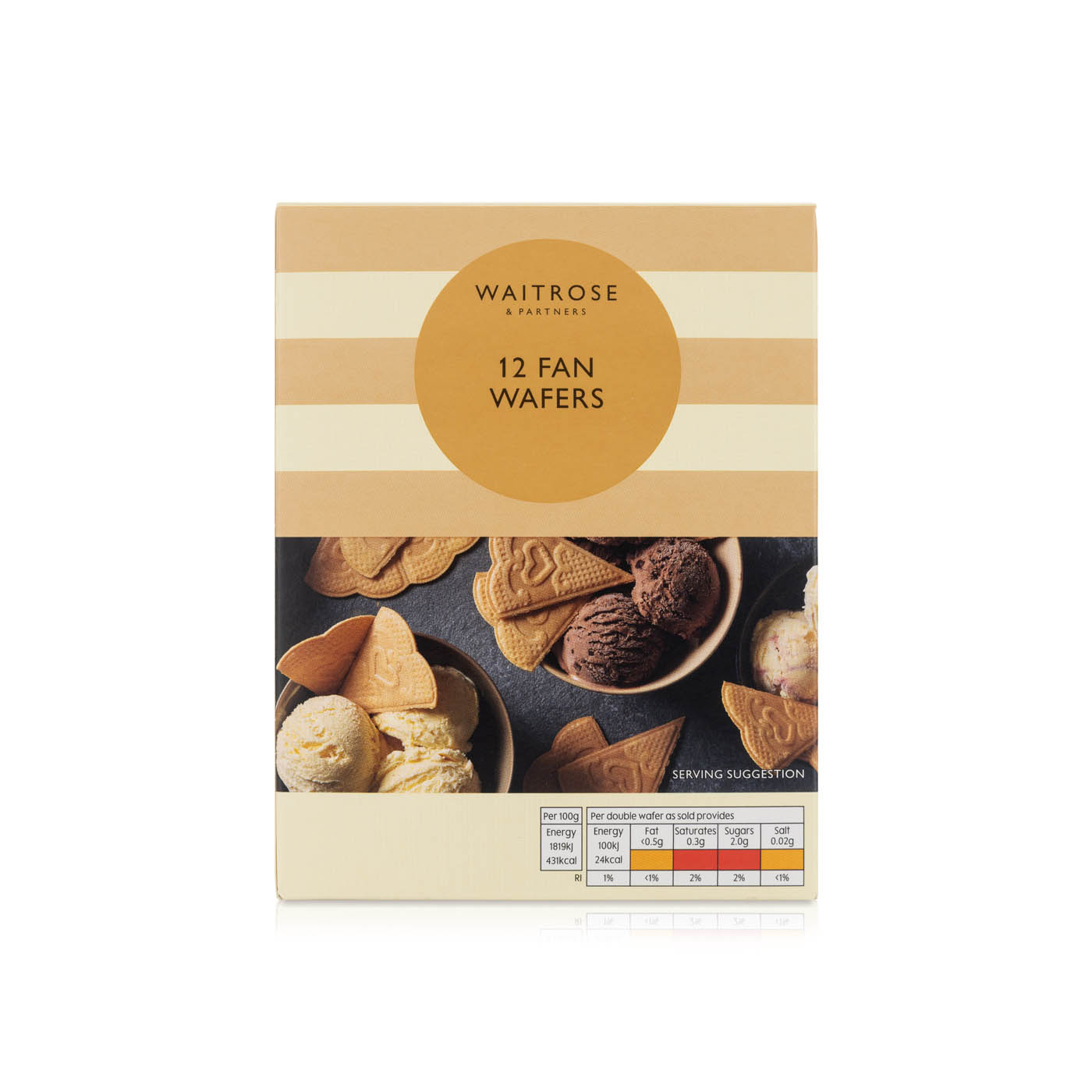 Waitrose Double Fan Wafers x 12