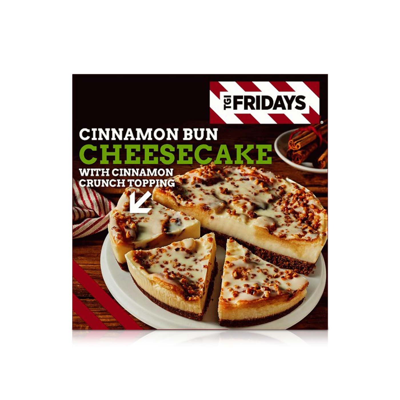 TGI Fridays Cinnamon Bun Cheesecake 410g