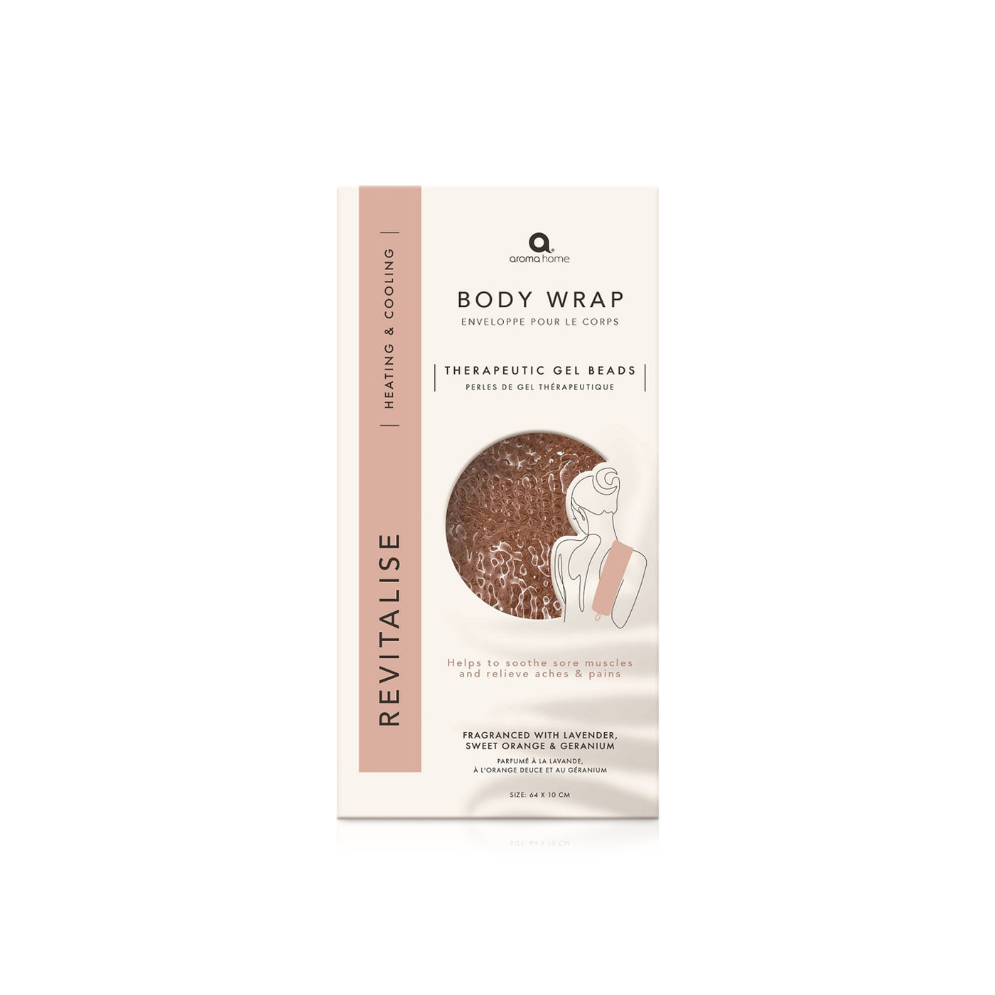 Aroma Home Gel Cooling Body Wrap Pink