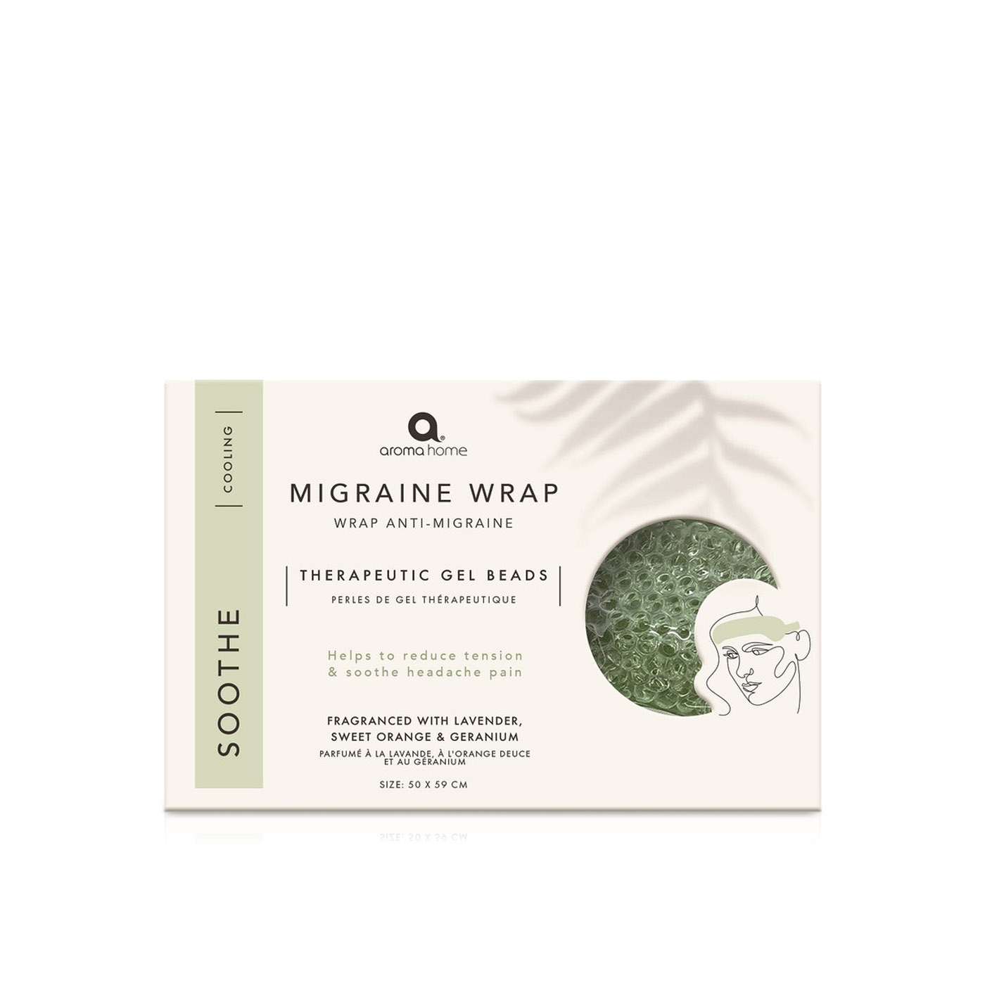 Aroma Home Gel Warming Migraine Band Green