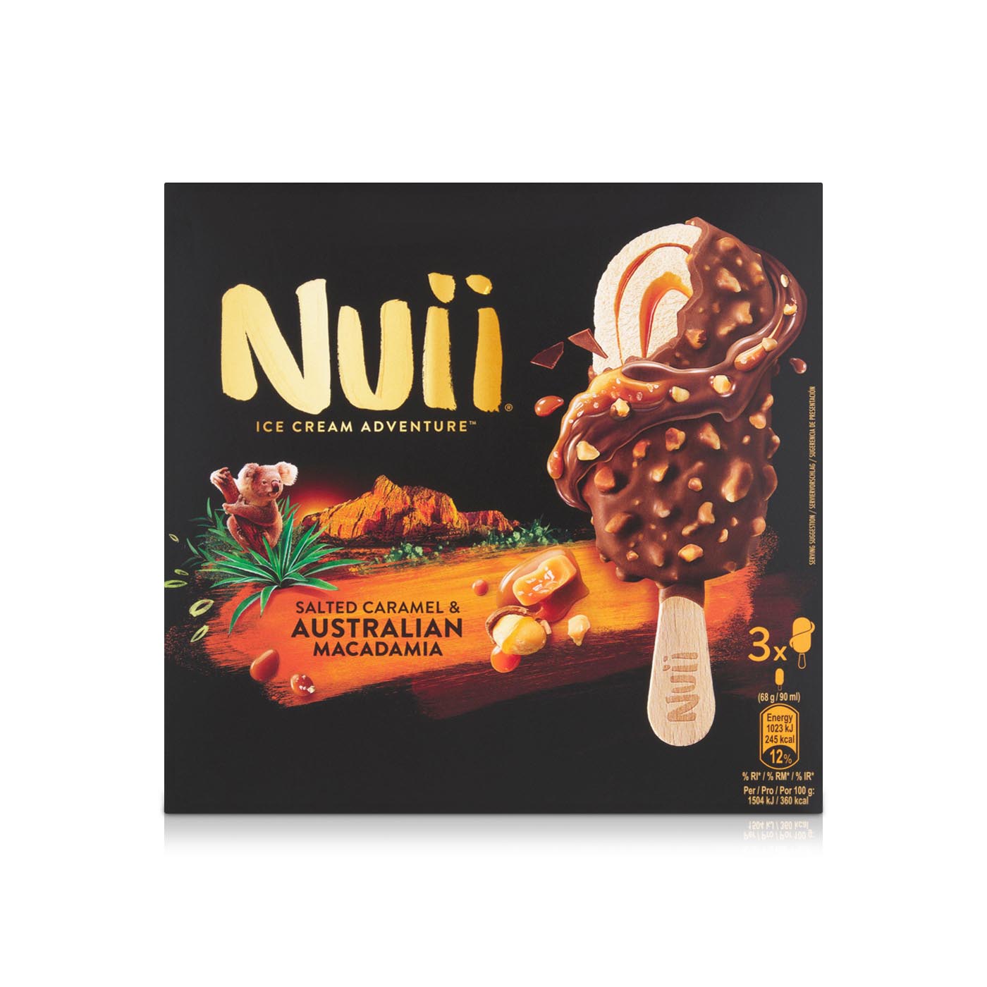 NUI ICE CREAM STCK SALTED CARAMEL 3X90ML