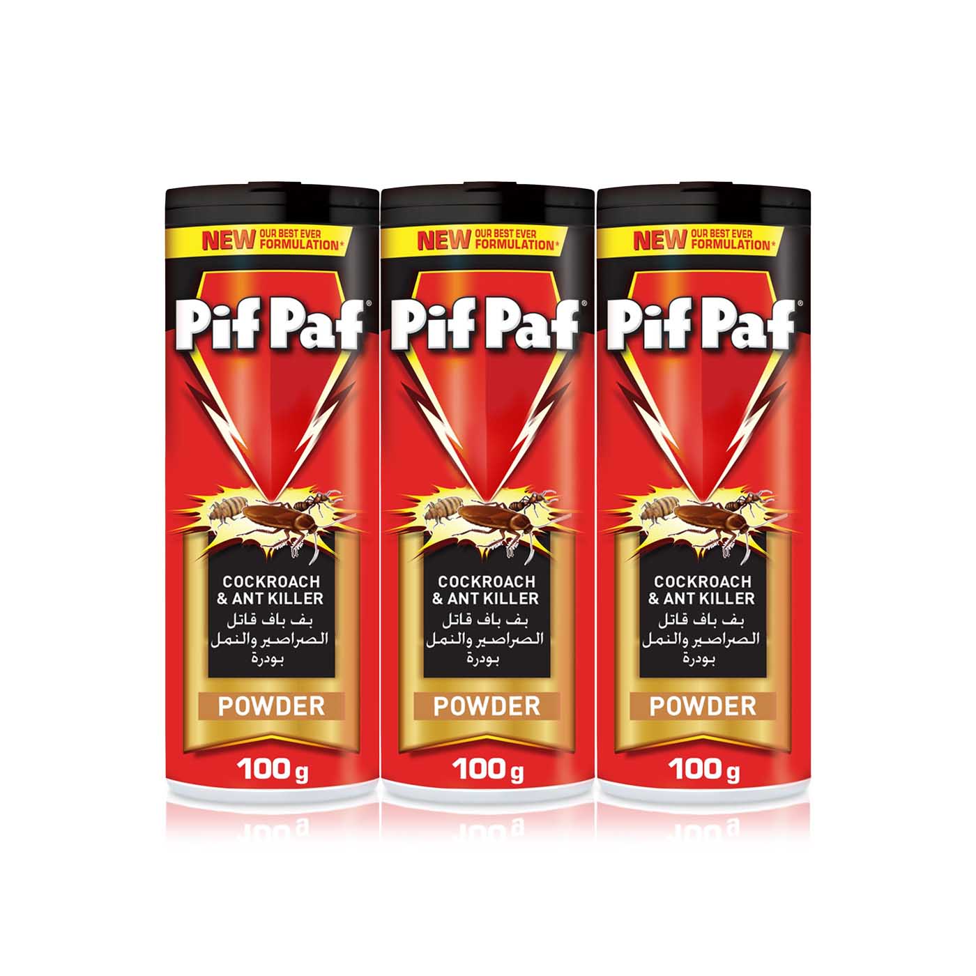 Pif Paf Cockroach & Ant Killer Powder 100g x 3