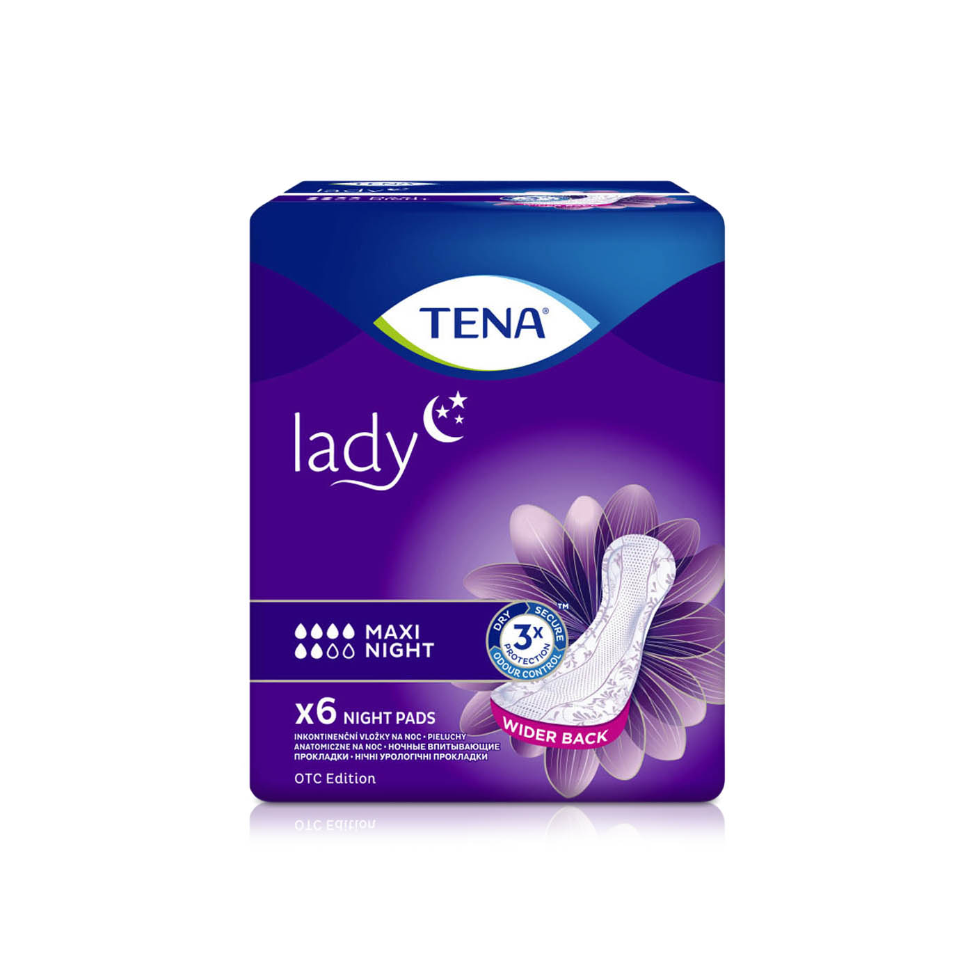 Tena Lady Maxi Night Sanitary Pads x 6