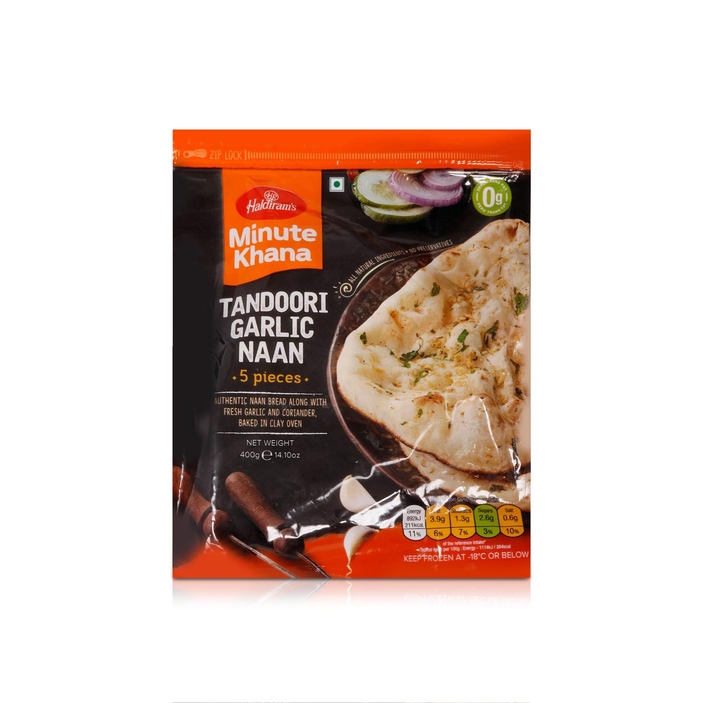 Haldiram's Tandoori Garlic Naan x 5 400g
