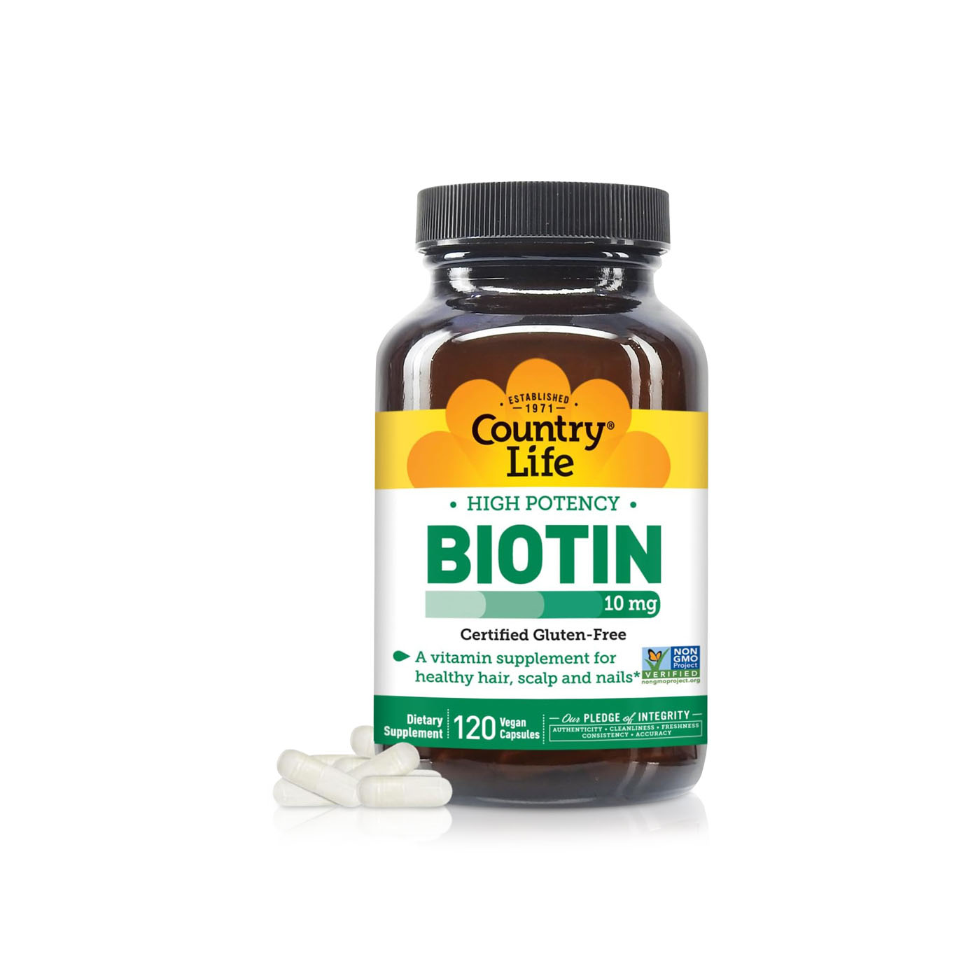 Country Life Biotin 10mg Vegetarian Capsules x 120