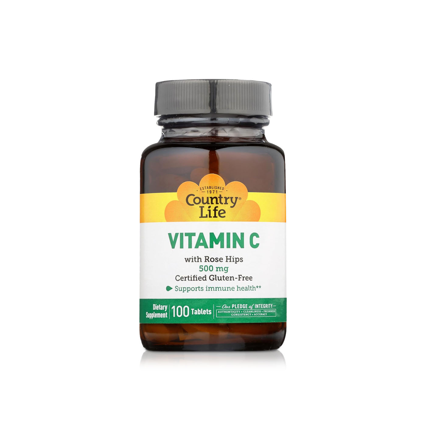 Country Life Vitamin C with Rose Hips 500mg Tablets x 100