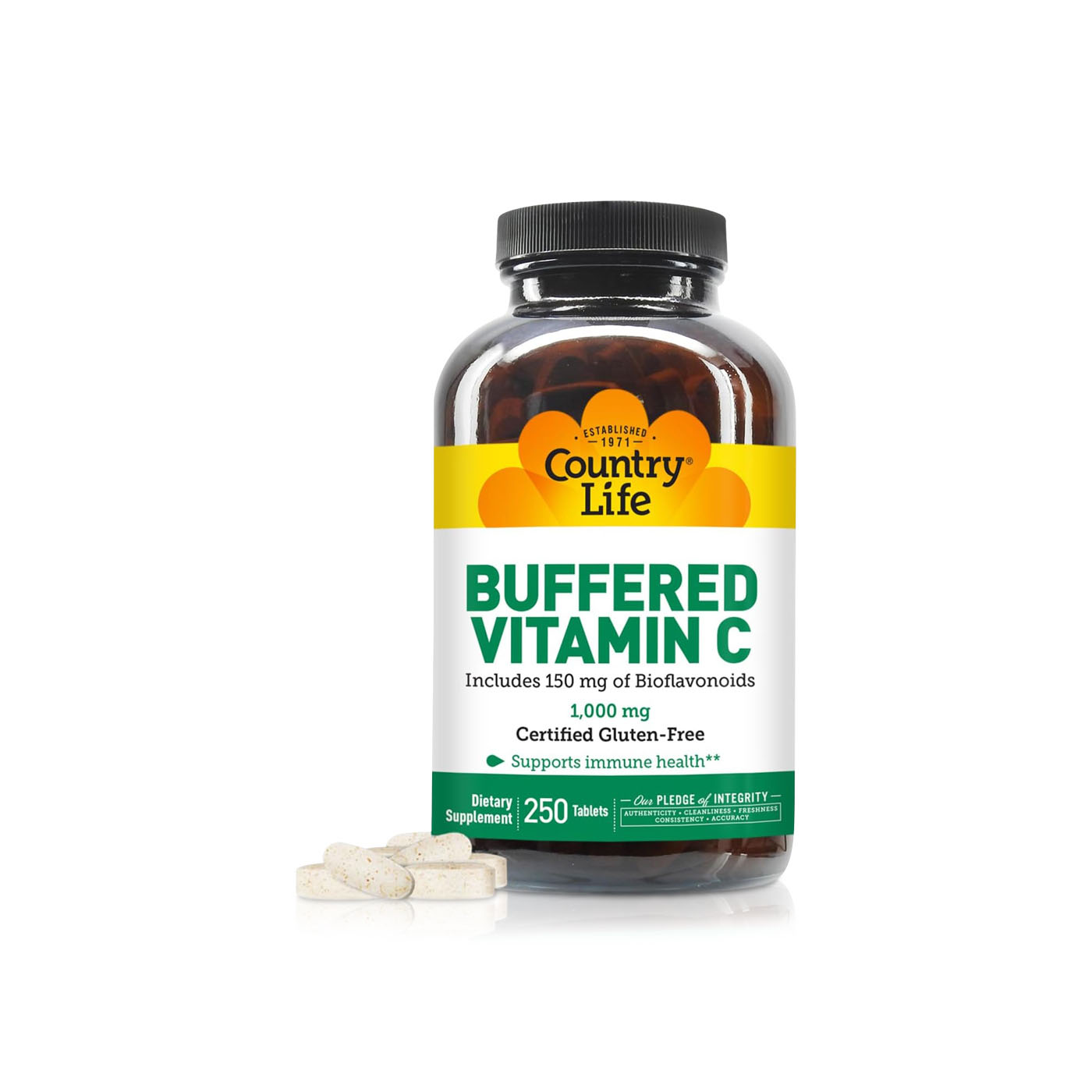 Country Life Buffered Vitamin C 1000mg Tablets x 250
