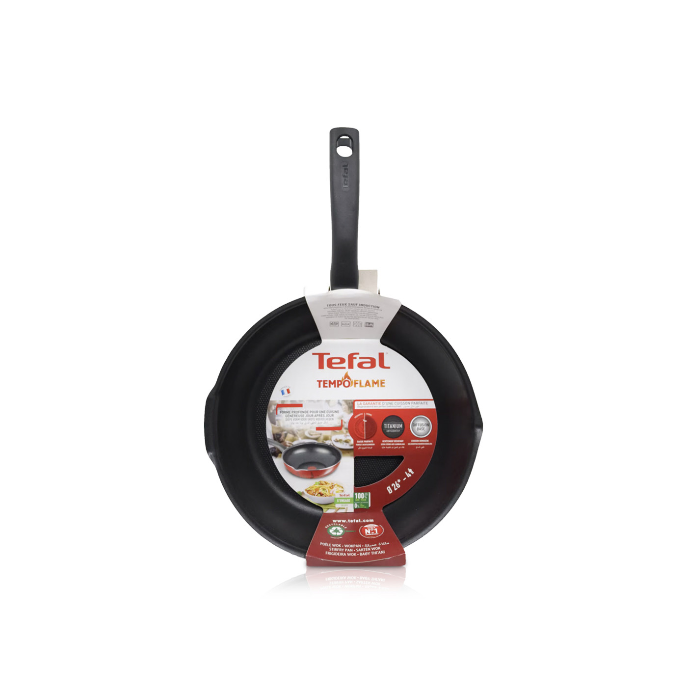 Tefal Tempo Flame Wok Pan 26cm