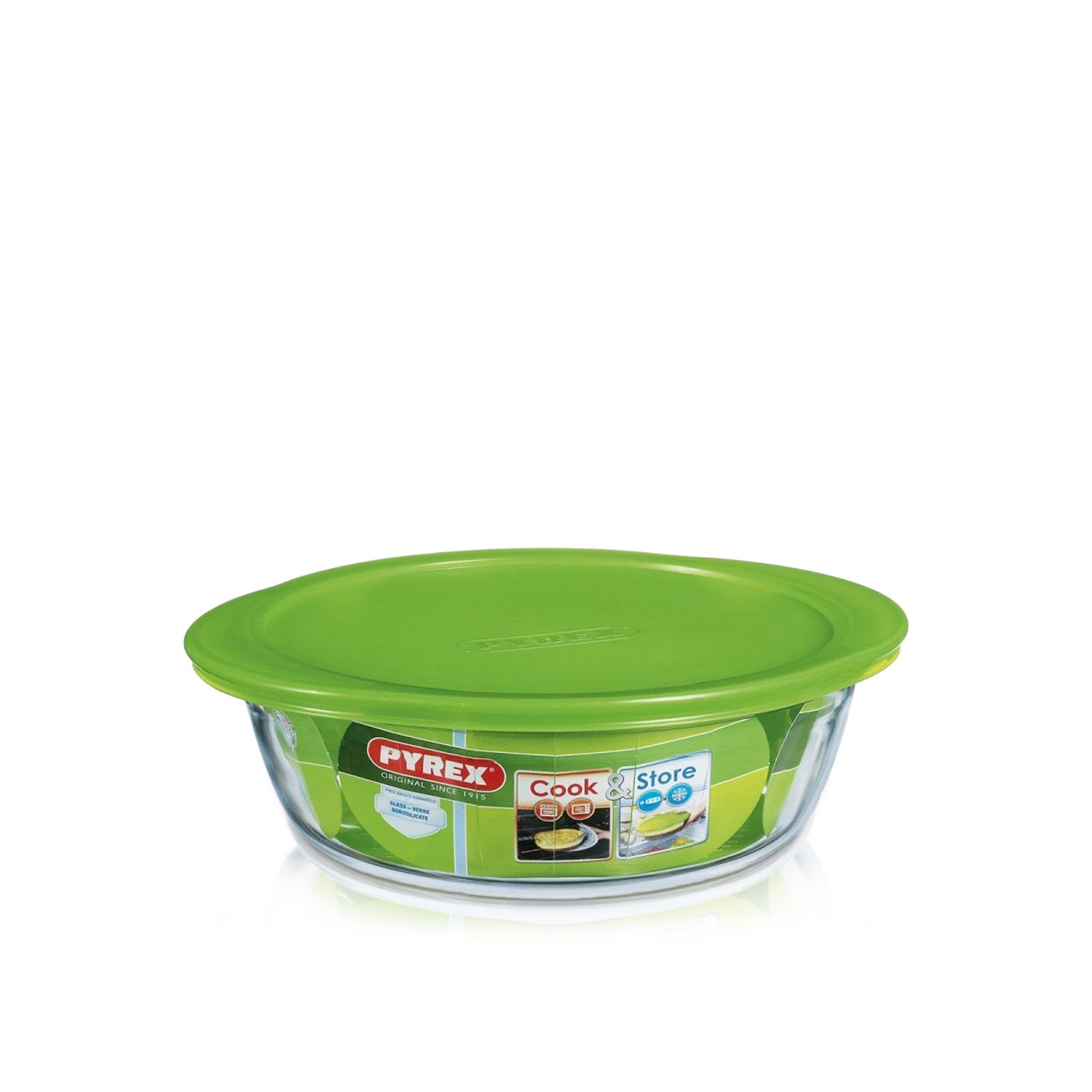 Pyrex Cook & Store Round Dish with Lid 2.3L