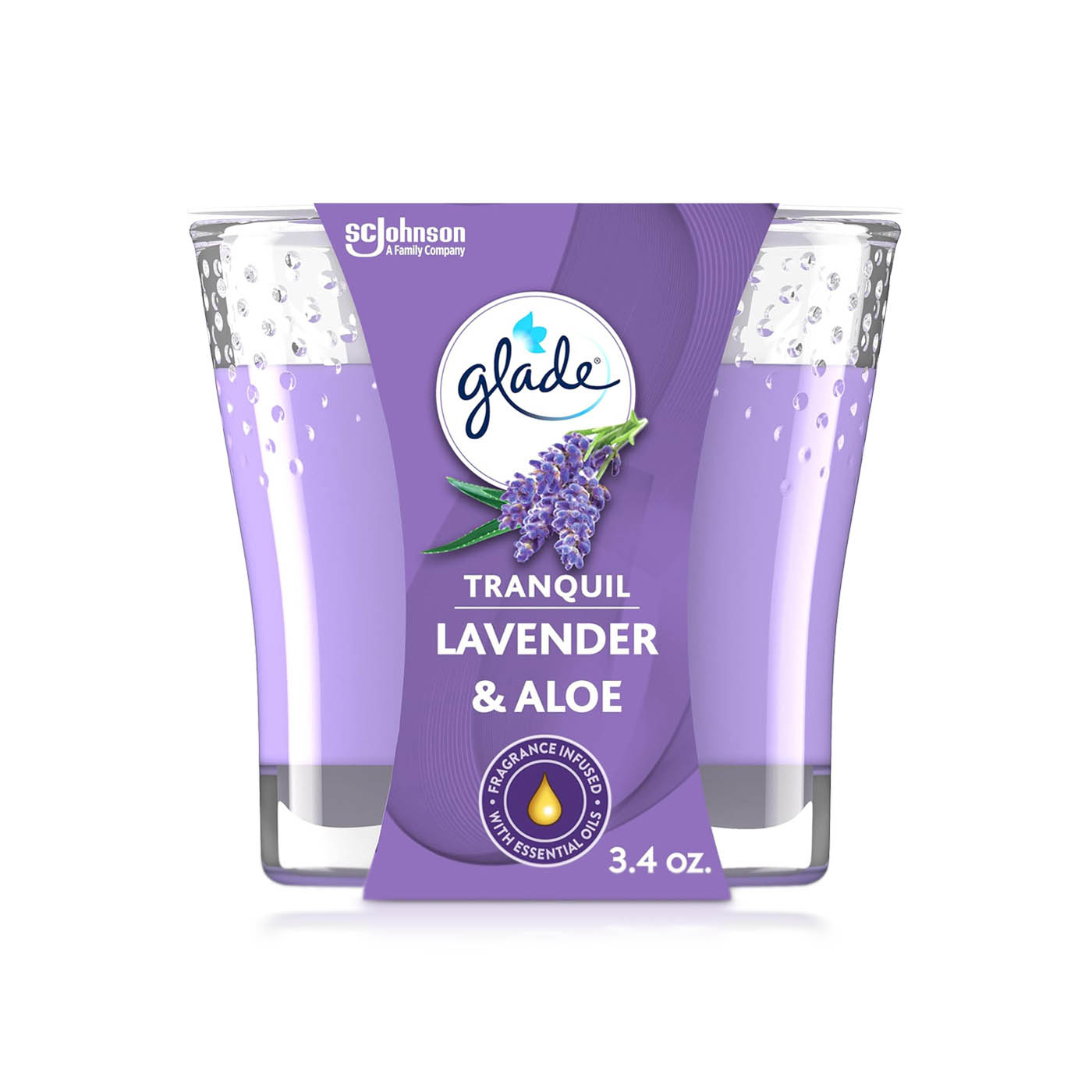 Glade Candle Tranquil Lavender & Aloe