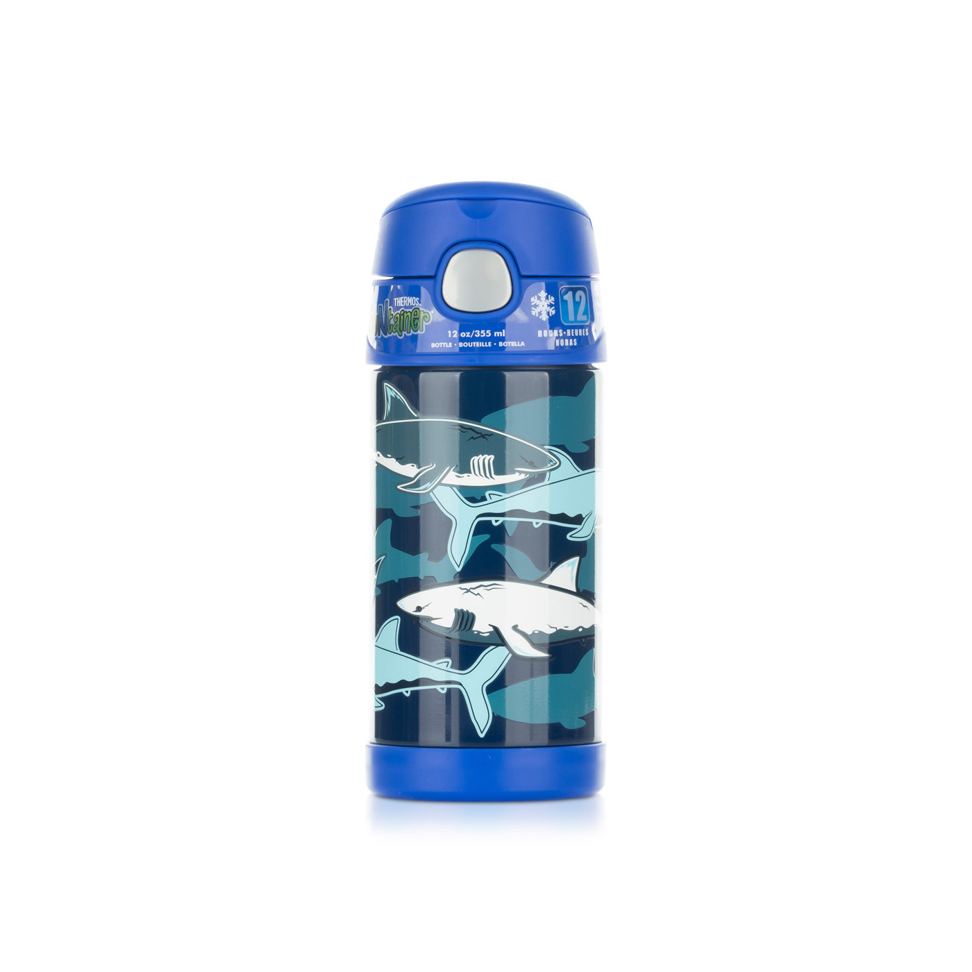 Thermos Stainless Steel Vaccum Insulated Water Bottle Shark 355ml
