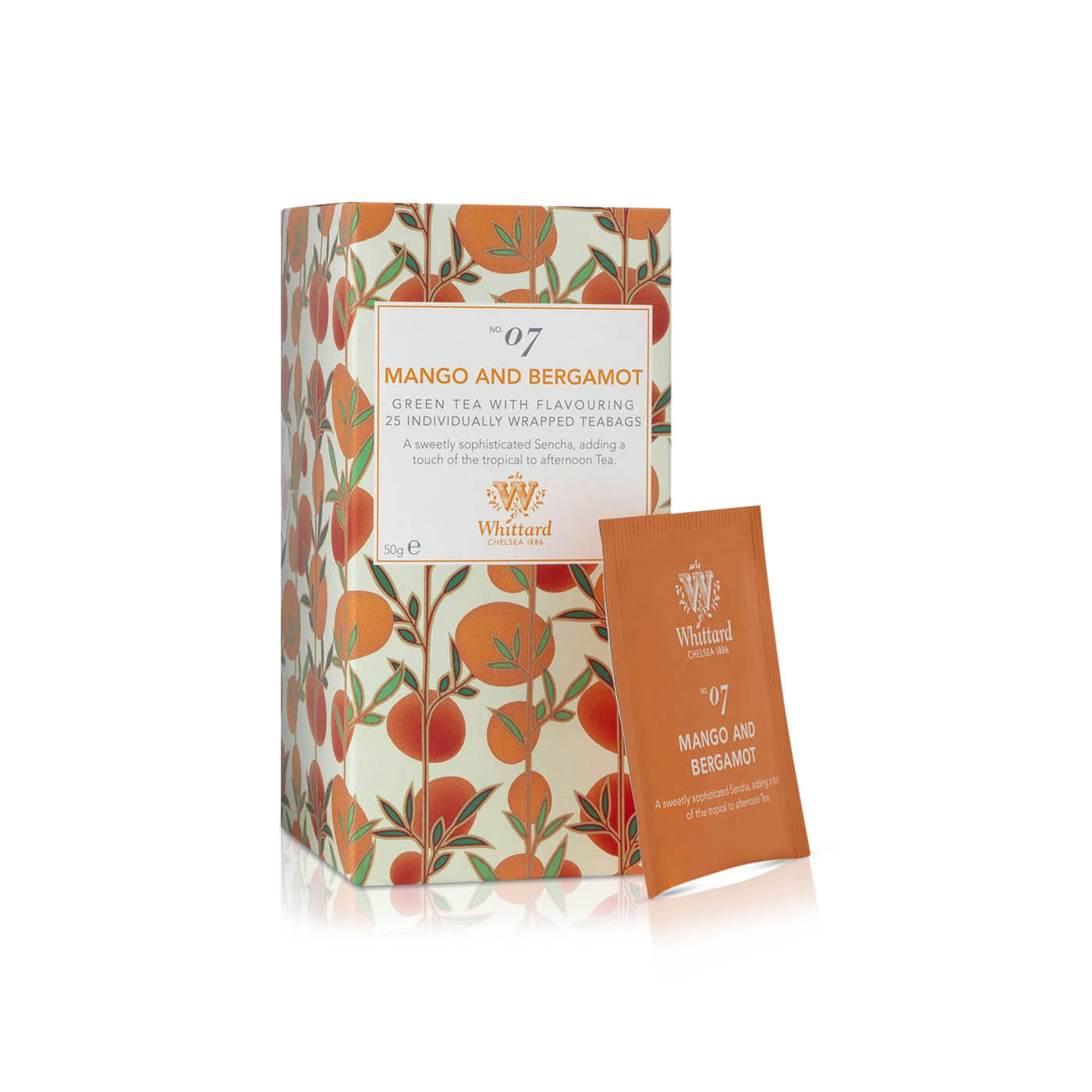 Whittard Discoveries Mango and Bergamot Tea Bags x 25 50g