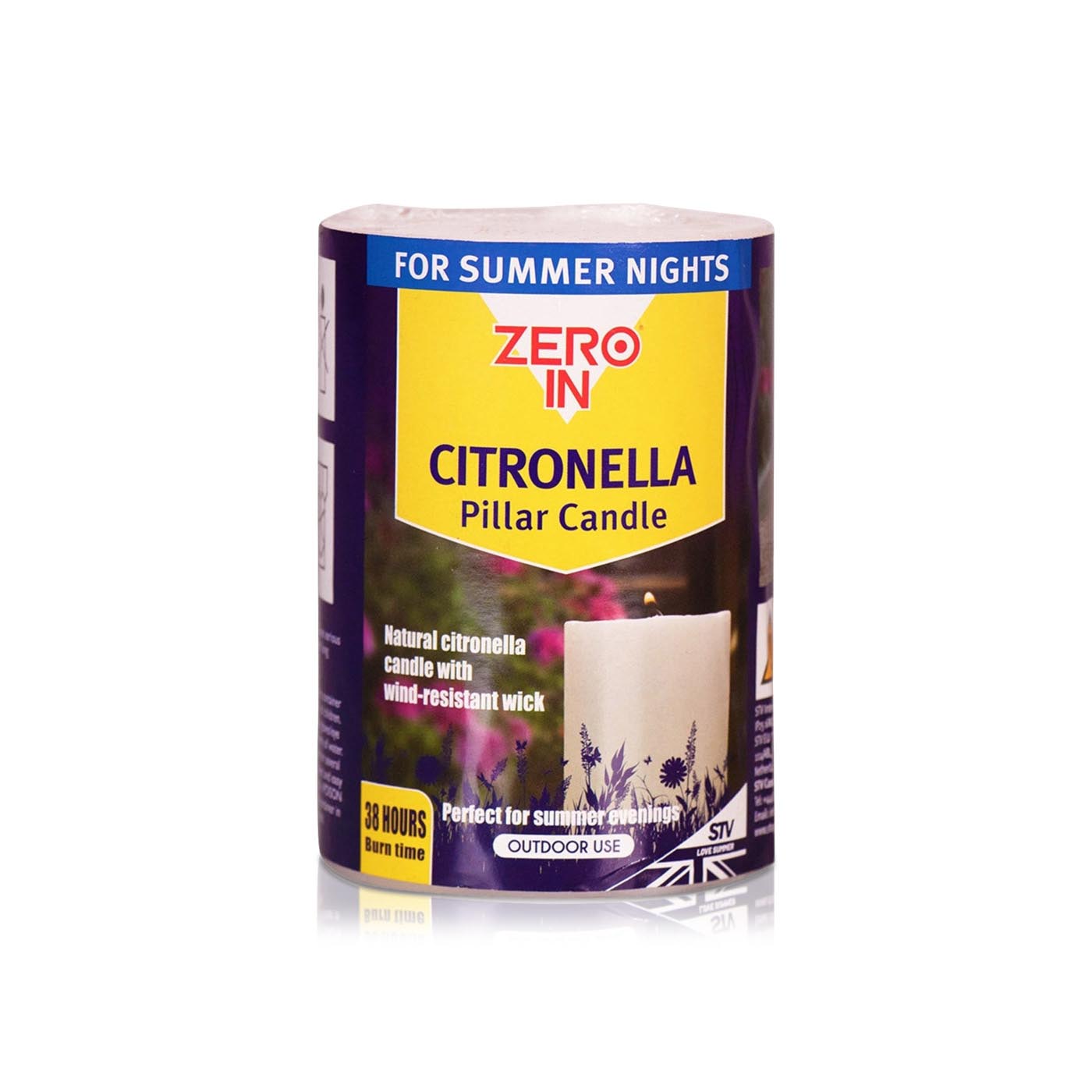 STV Zero In Citronella Pillar Candle