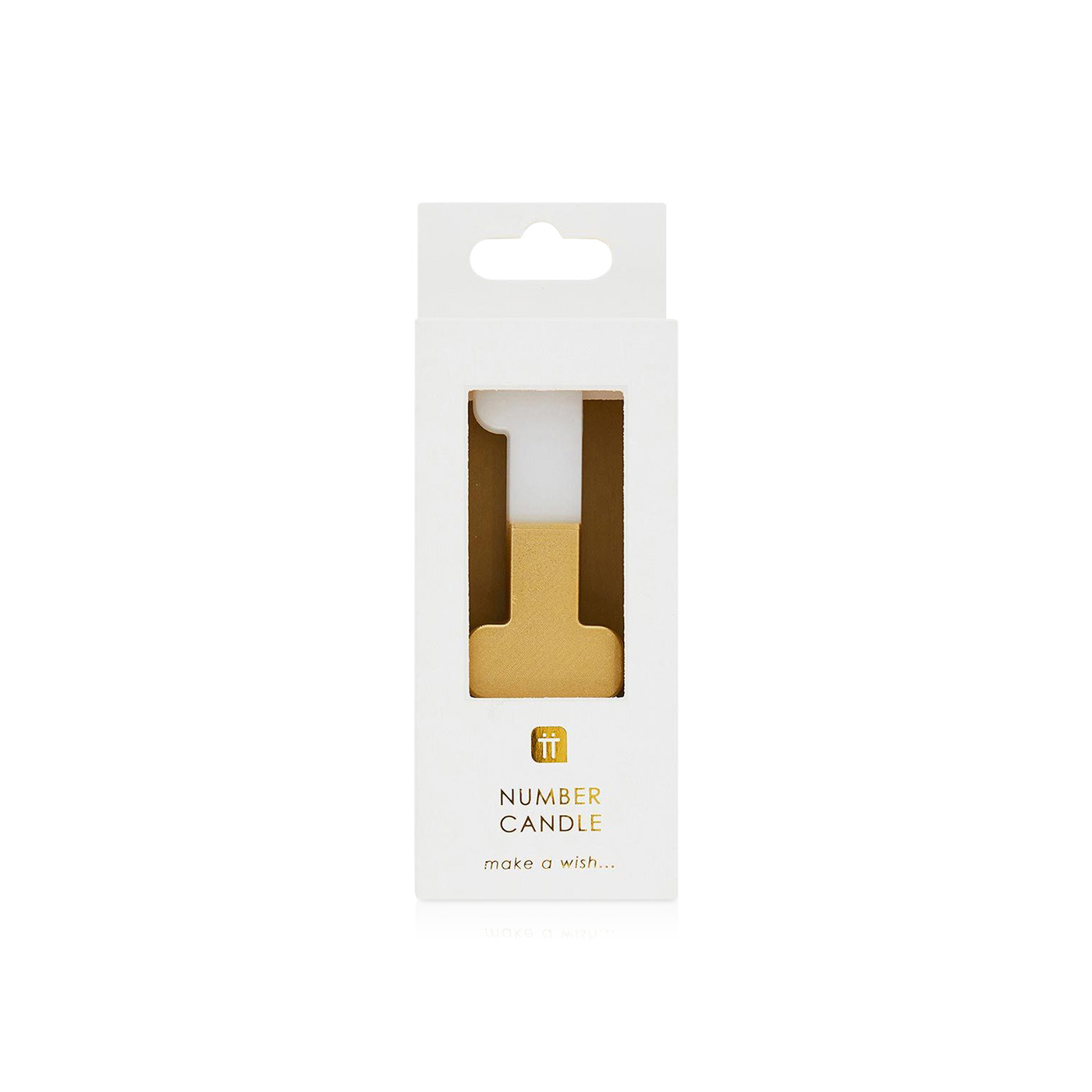Talking Tables Candle Number 1 White Gold