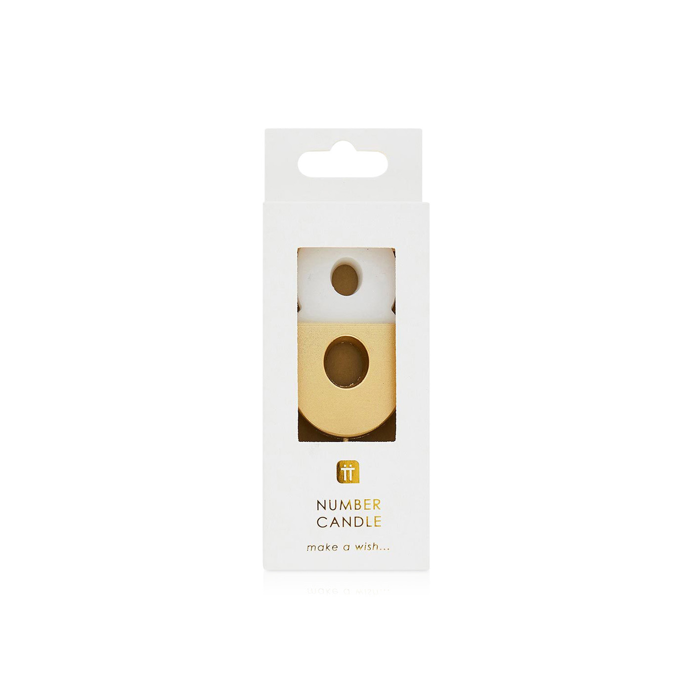 Talking Tables Candle Number 8 White Gold
