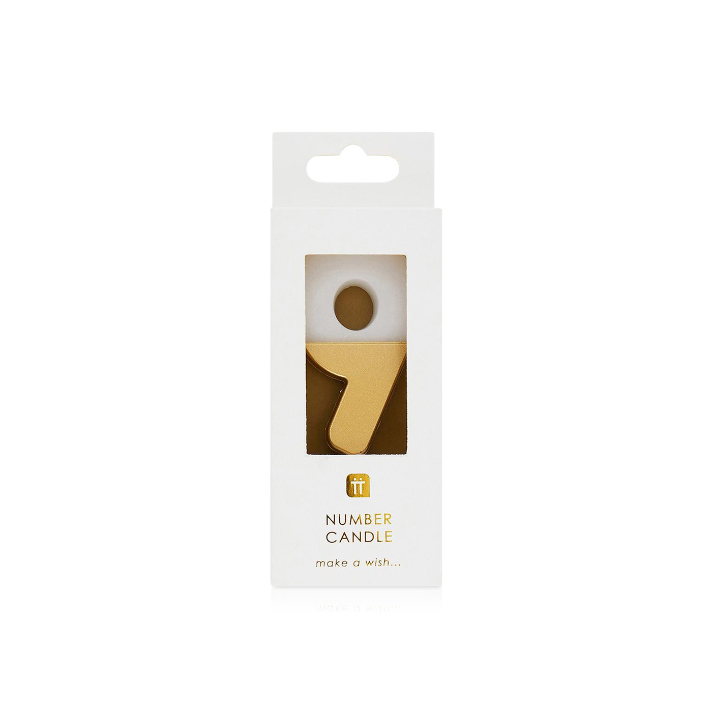 Talking Tables Candle Number 9 White Gold