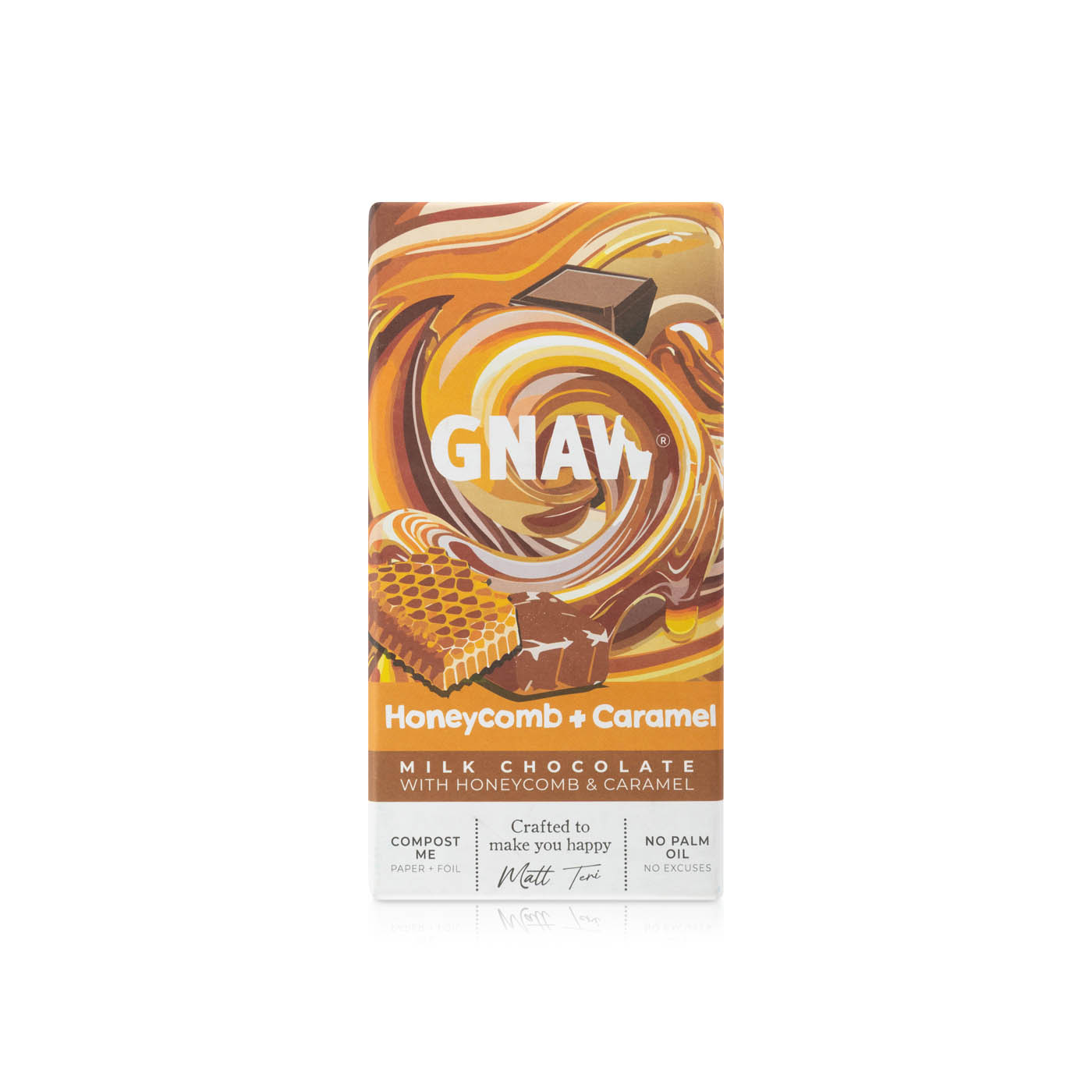 Gnaw Honeycomb Caramel Chocolate Bar 80g