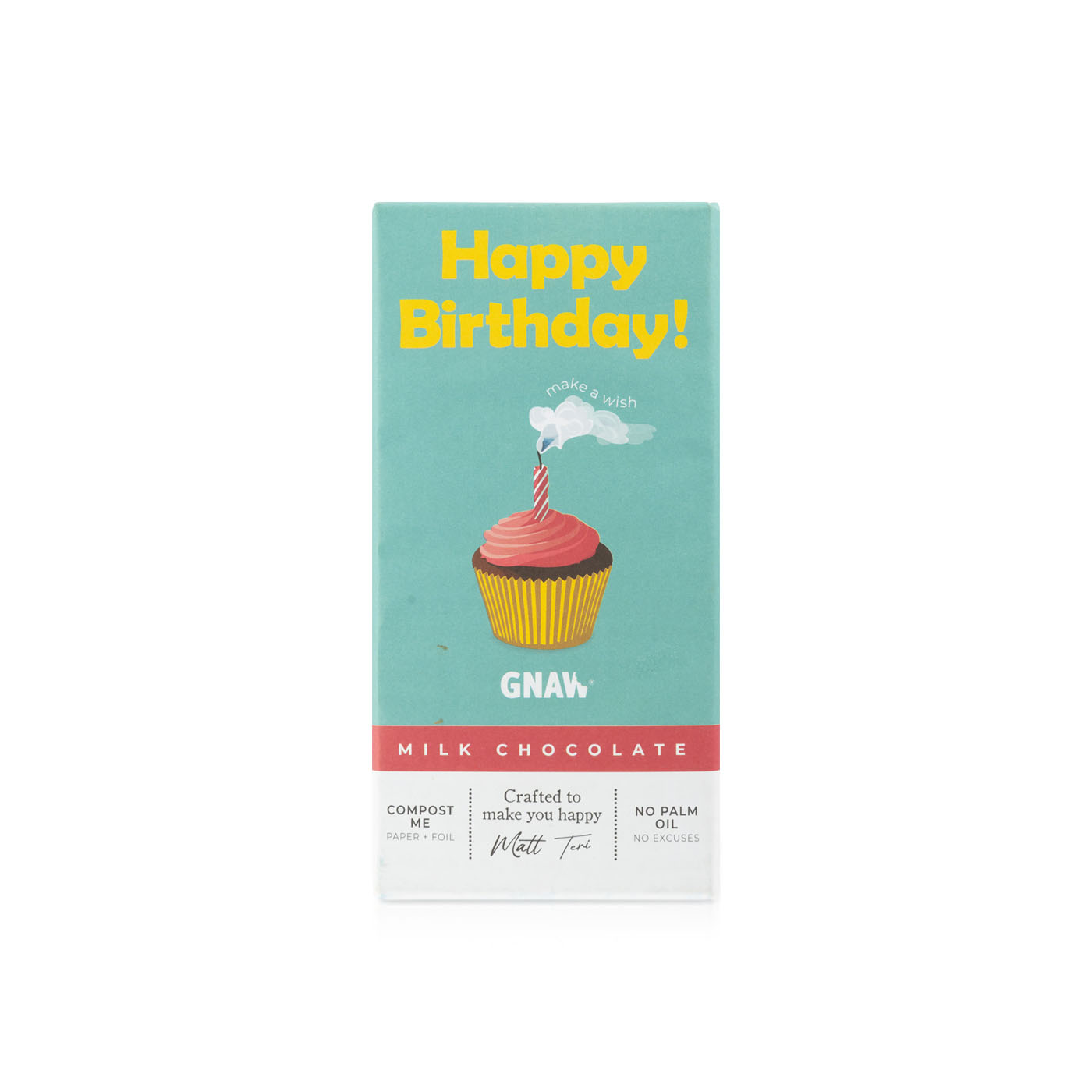 Gnaw Happy Birthday Chocolate Bar 80g