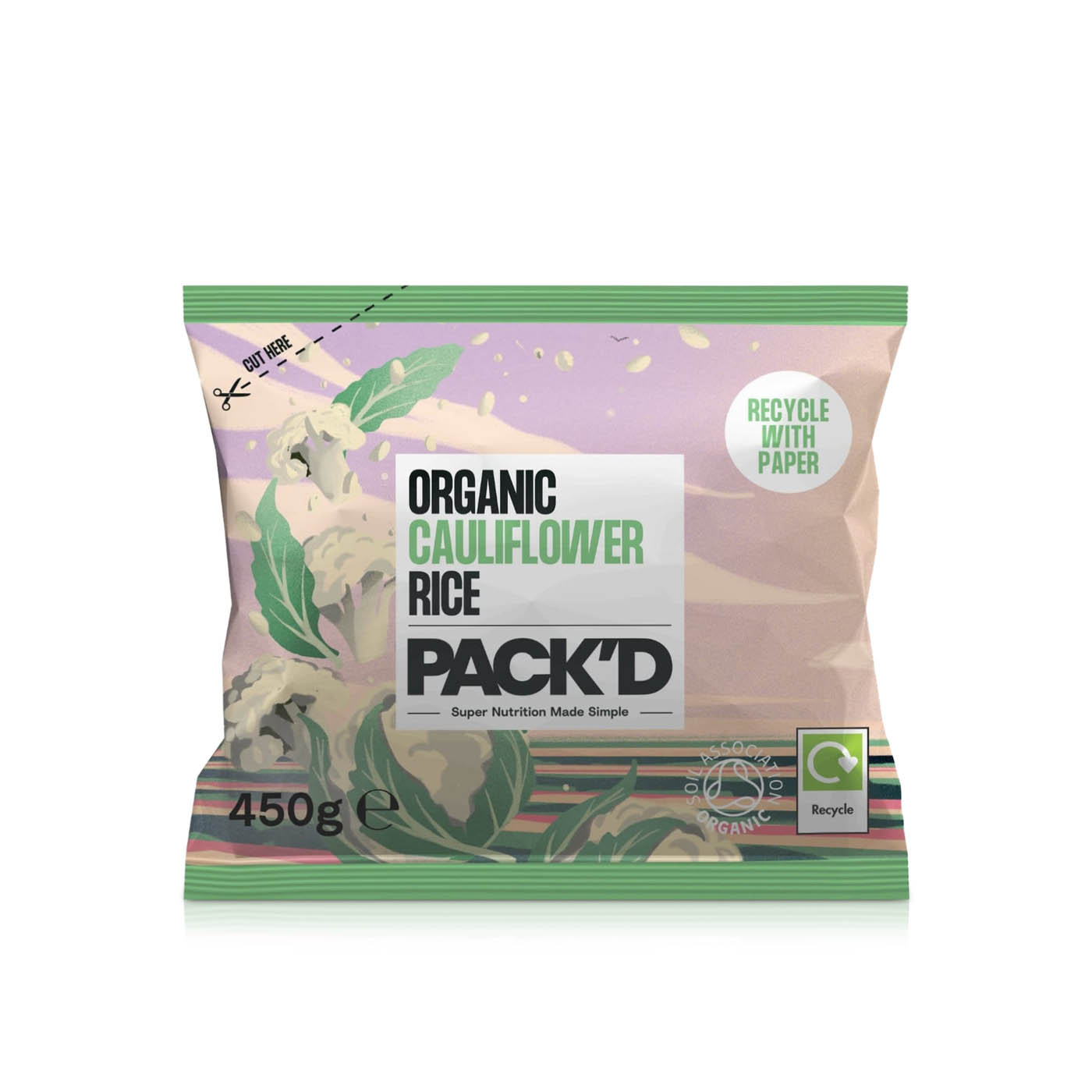 Pack'd Organic Cauliflower Rice 450g