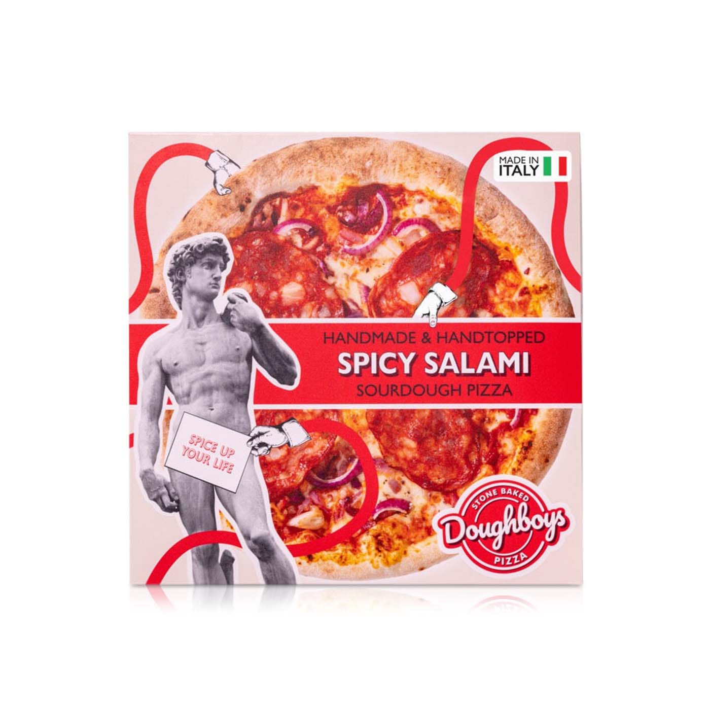 Doughboys Spicy Salami Sourdough Stone Baked Pizza 400g